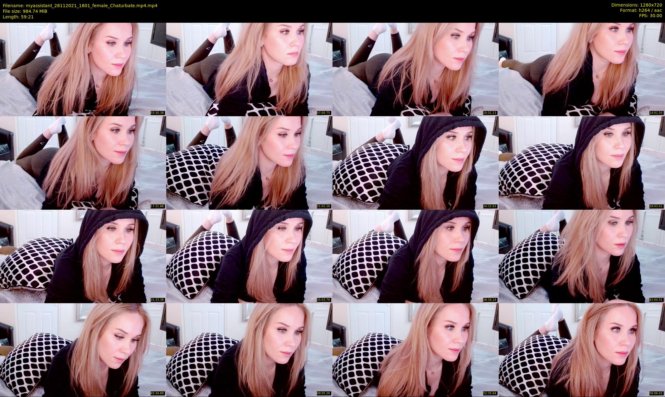 myassistant — 60 minute Chaturbate female cam show recording, 720p, Nov 28, 2021