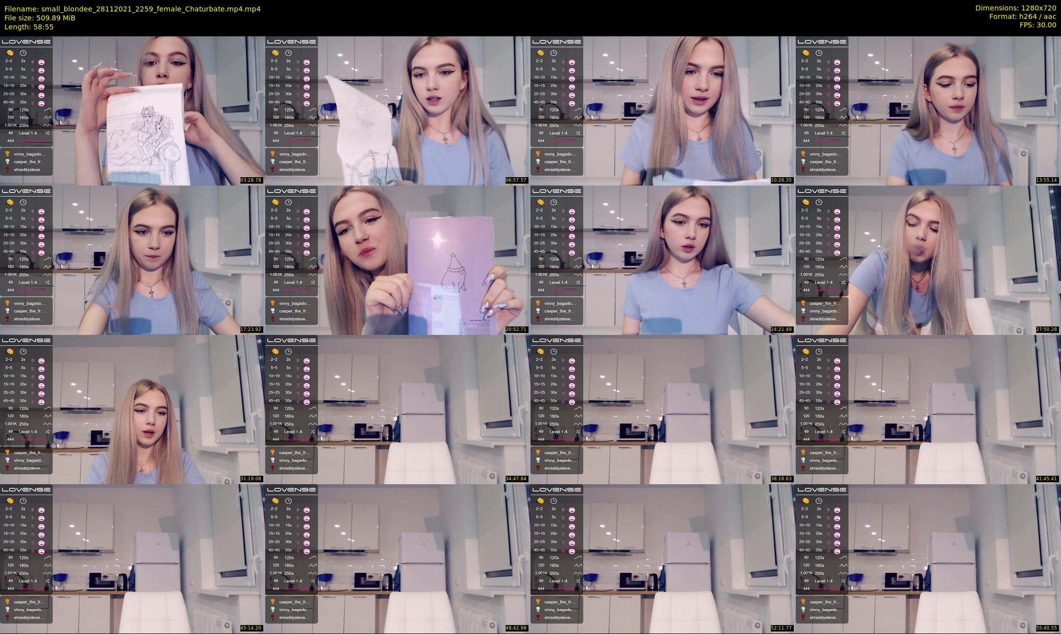 small_blondee — 59 minute Chaturbate female cam show recording, 720p, Nov 28, 2021