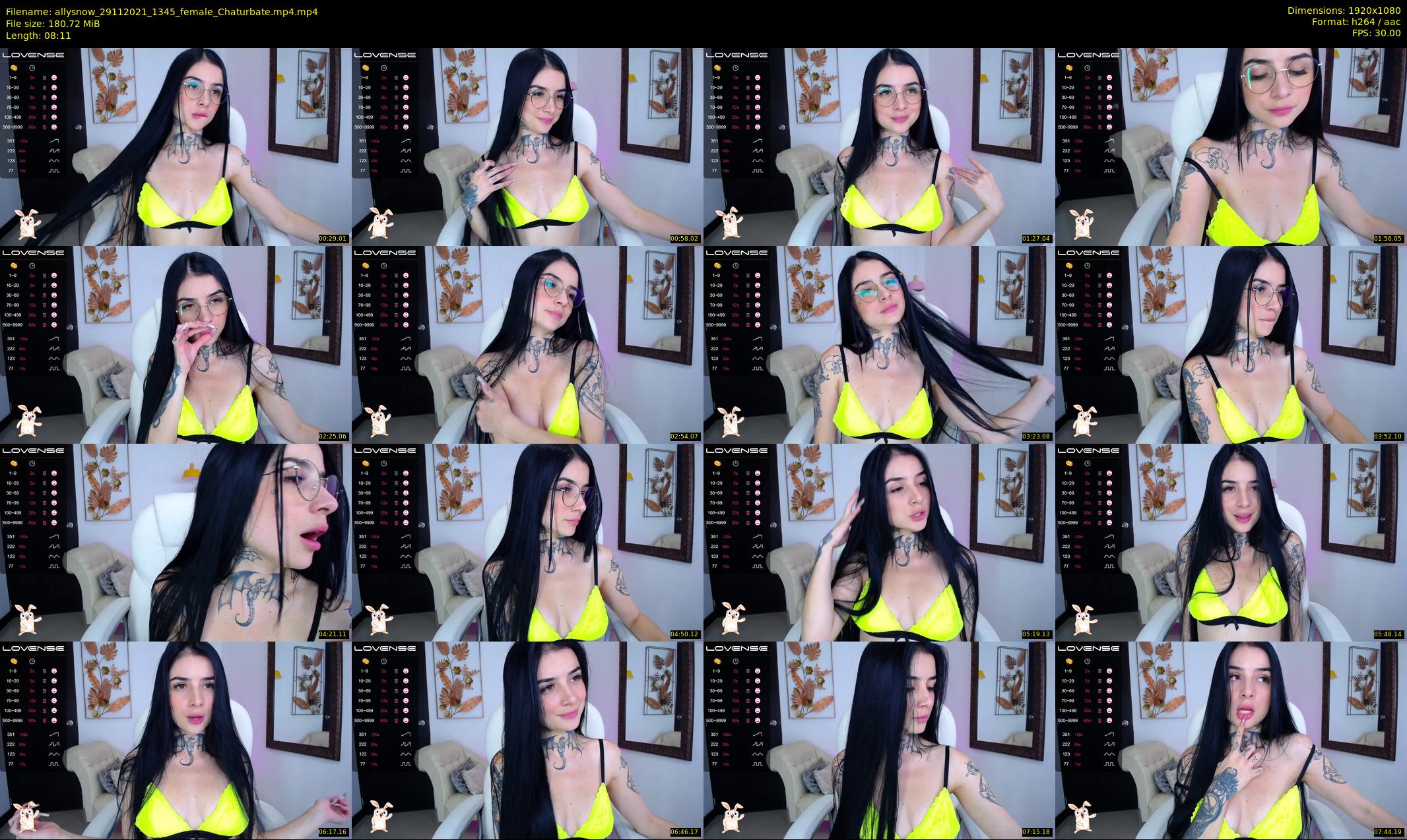 allysnow — 9 minute Chaturbate female cam show recording, 1080p, Nov 29, 2021