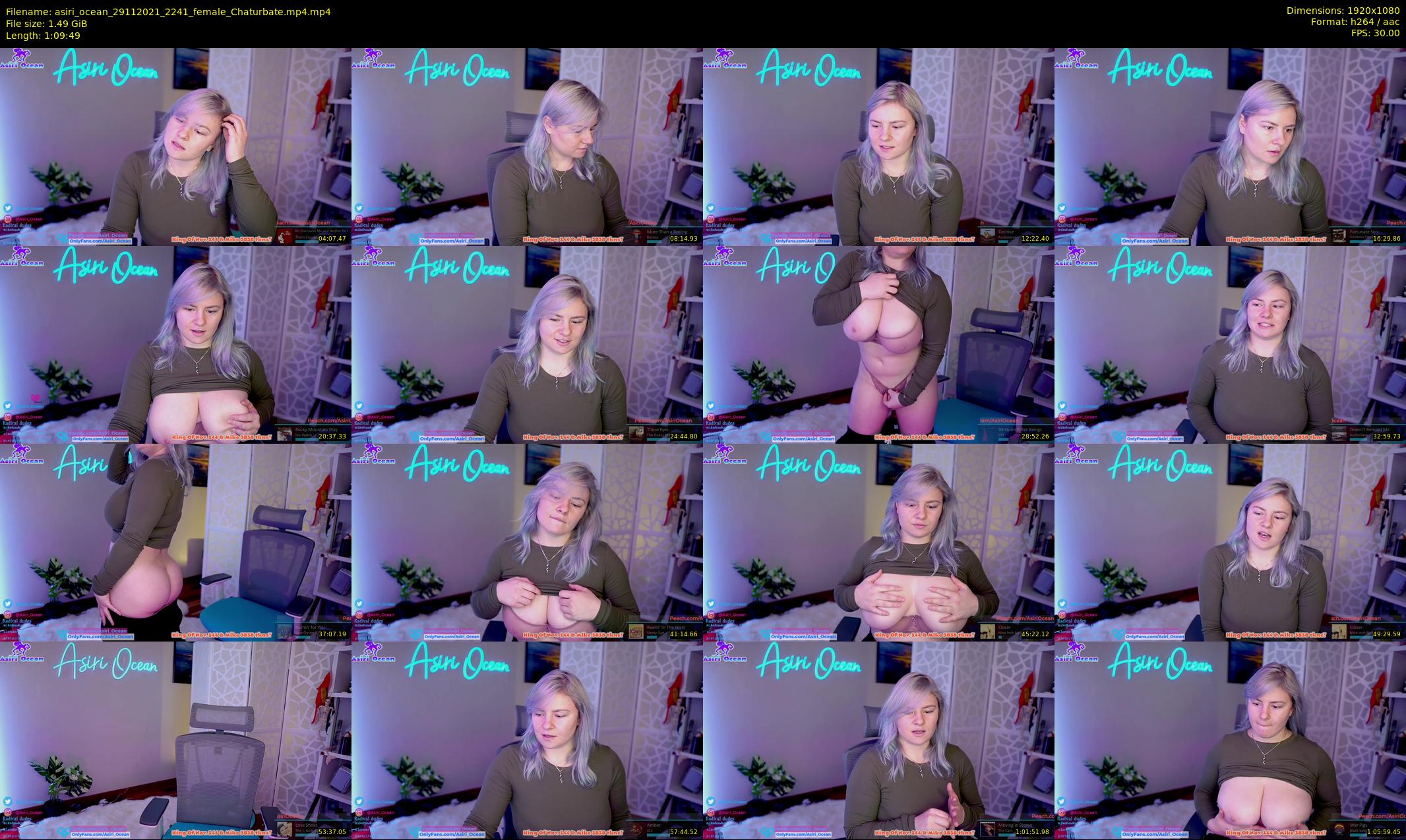 asiri_ocean — 70 minute Chaturbate female cam show recording, 1080p, Nov 29, 2021