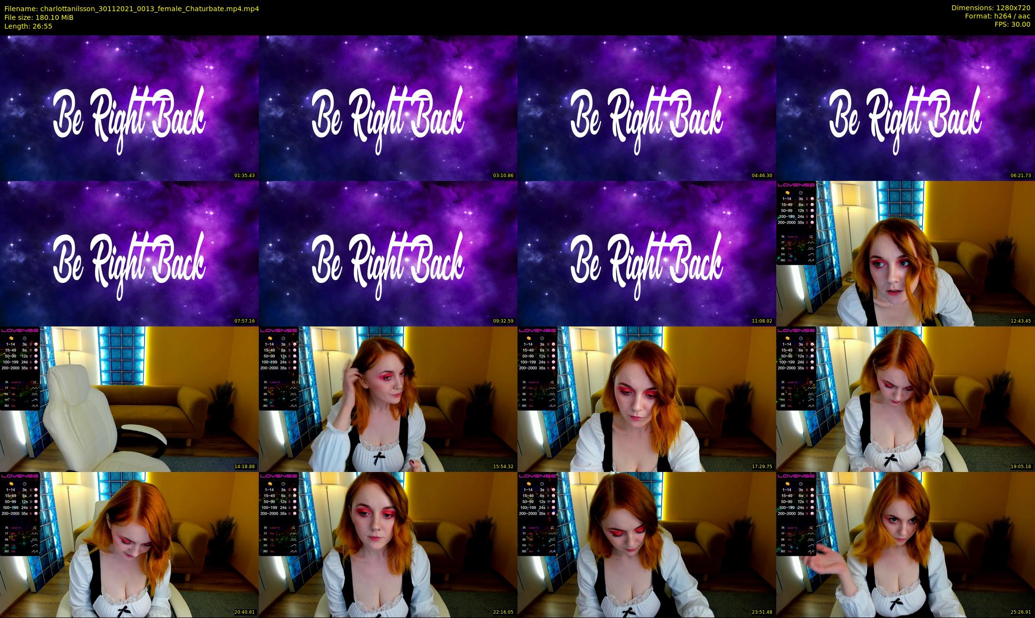 charlottanilsson — 27 minute Chaturbate female cam show recording, 720p, Nov 30, 2021