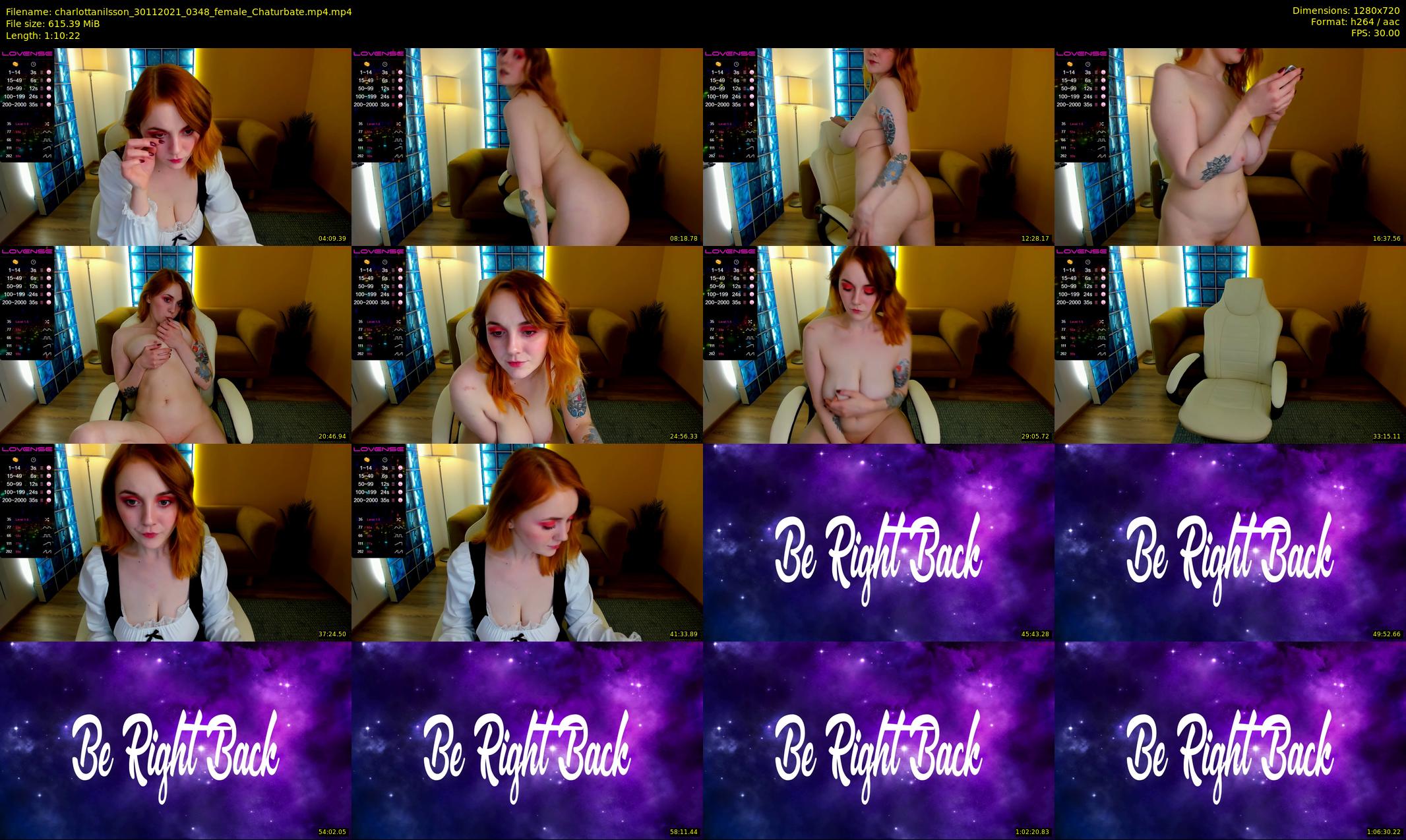 charlottanilsson — 71 minute Chaturbate female cam show recording, 720p, Nov 30, 2021