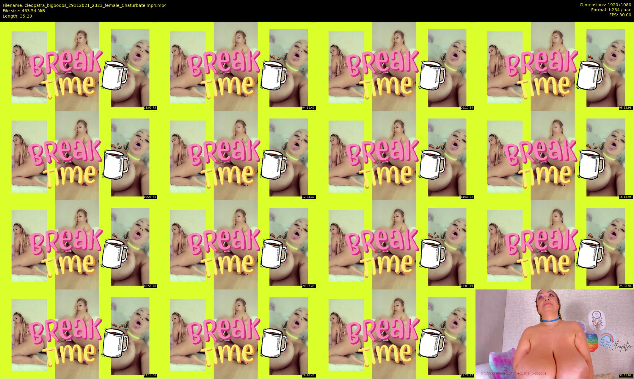 cleopatra_bigboobs — 36 minute Chaturbate female cam show recording, 1080p, Nov 29, 2021