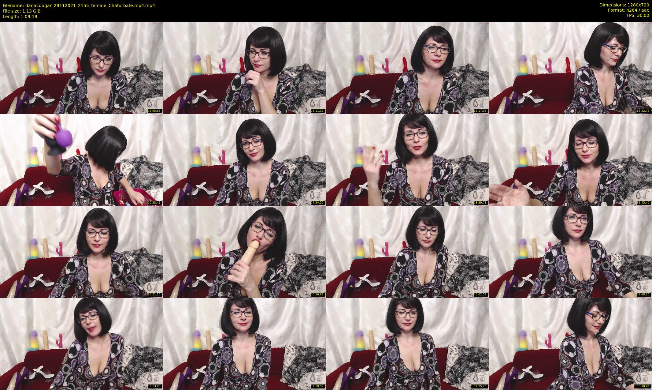 danacougar — 70 minute Chaturbate female cam show recording, 720p, Nov 29, 2021