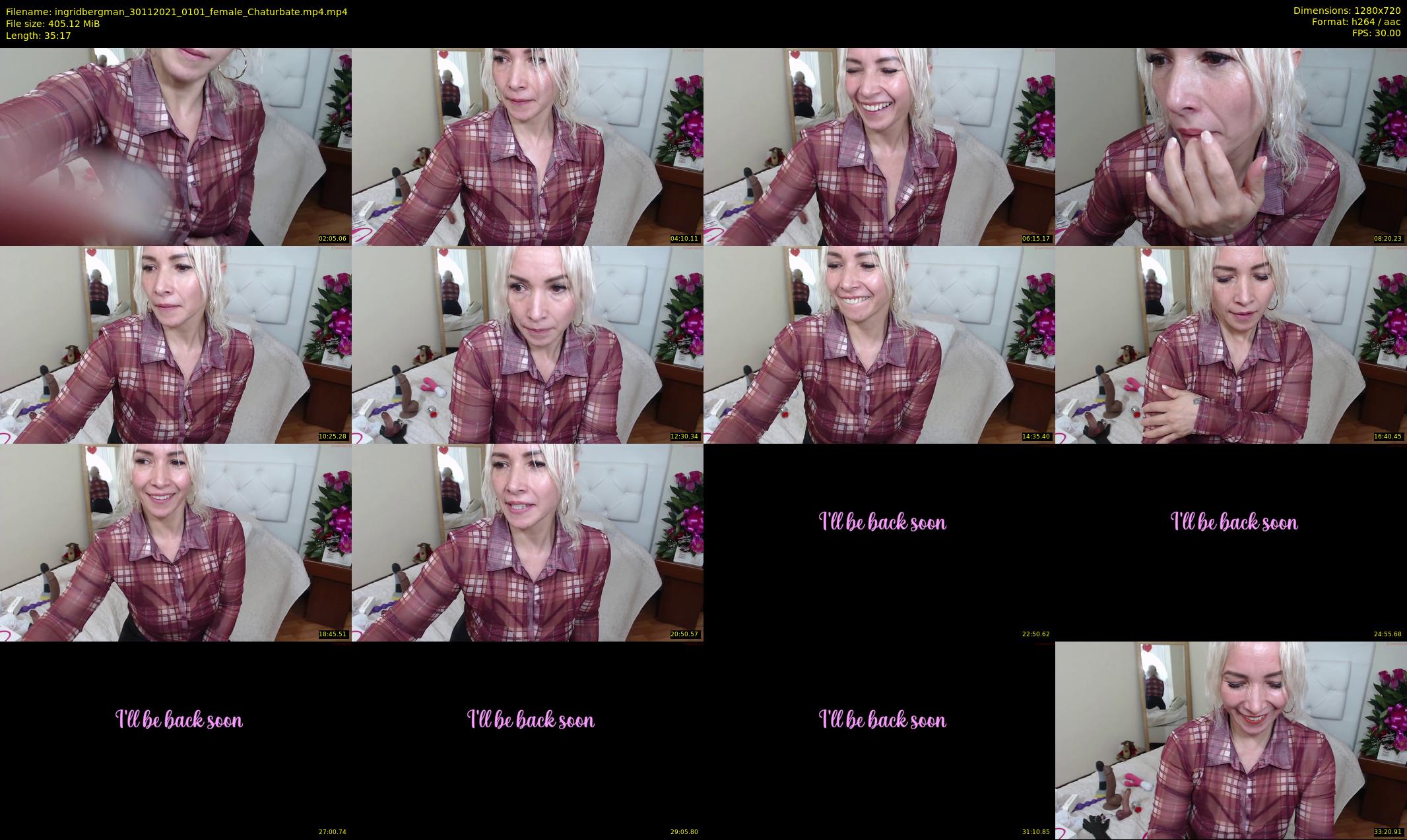 ingridbergman — 36 minute Chaturbate female cam show recording, 720p, Nov 30, 2021