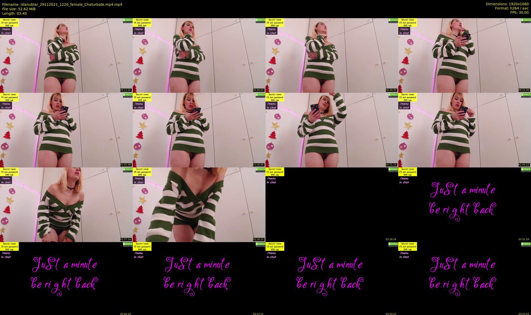 islanublar — 4 minute Chaturbate female cam show recording, 1080p, Nov 29, 2021