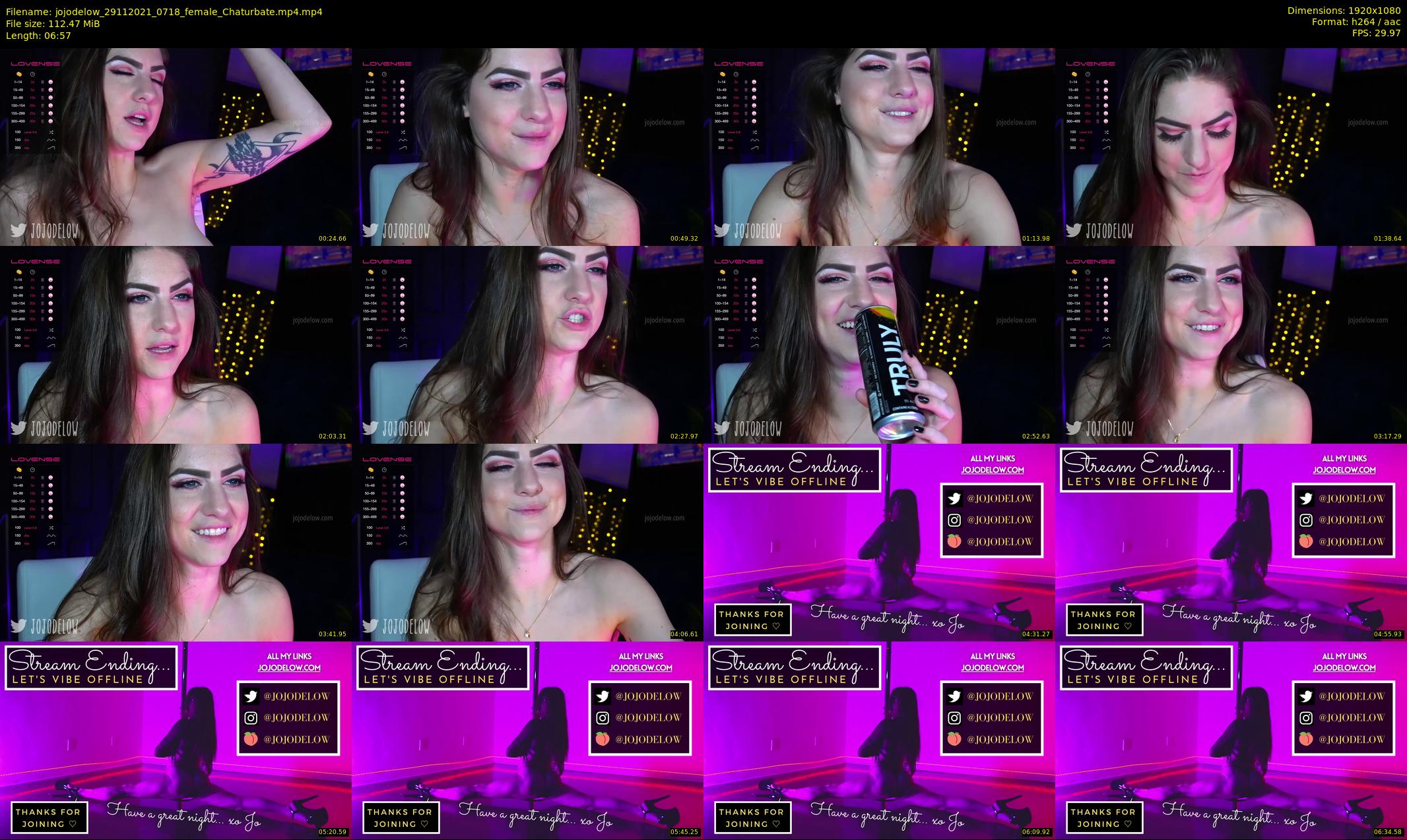 jojodelow — 7 minute Chaturbate female cam show recording, 1080p, Nov 29, 2021
