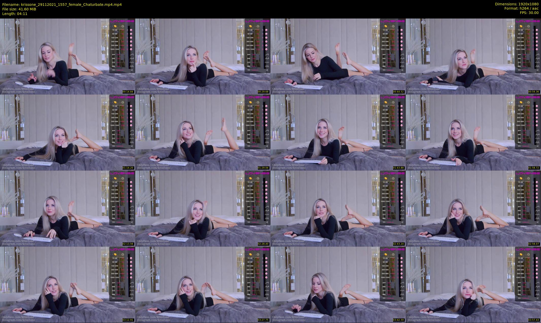 krissone — 5 minute Chaturbate female cam show recording, 1080p, Nov 29, 2021