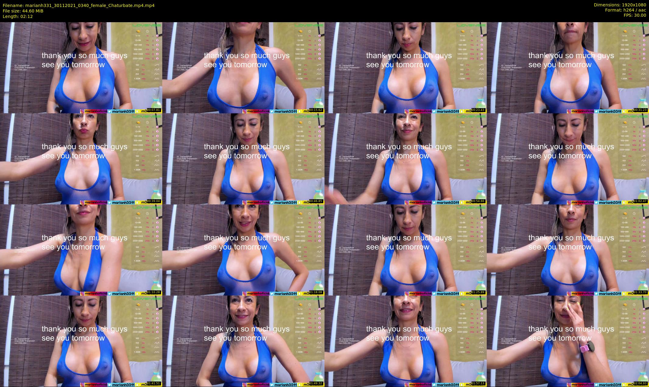 marianh331 — 3 minute Chaturbate female cam show recording, 1080p, Nov 30, 2021