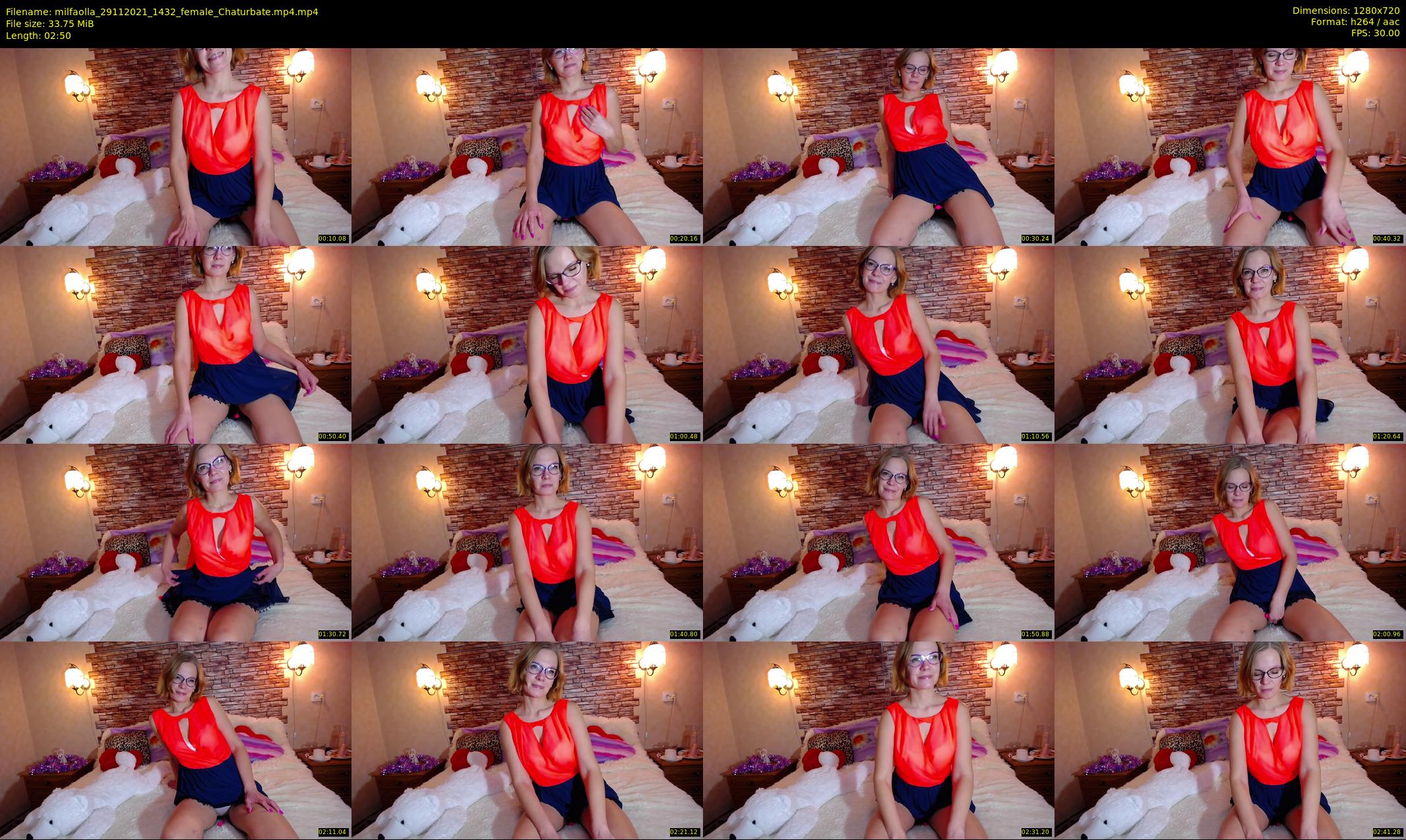 milfaolla — 3 minute Chaturbate female cam show recording, 720p, Nov 29, 2021