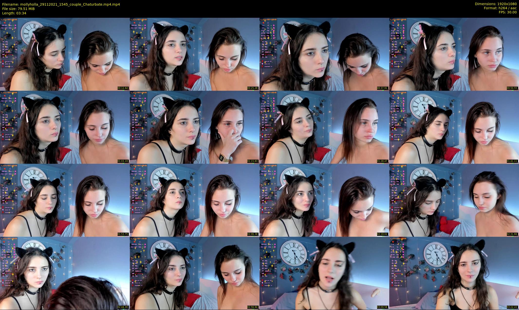 mollyholla — 4 minute Chaturbate couple cam show recording, 1080p, Nov 29, 2021