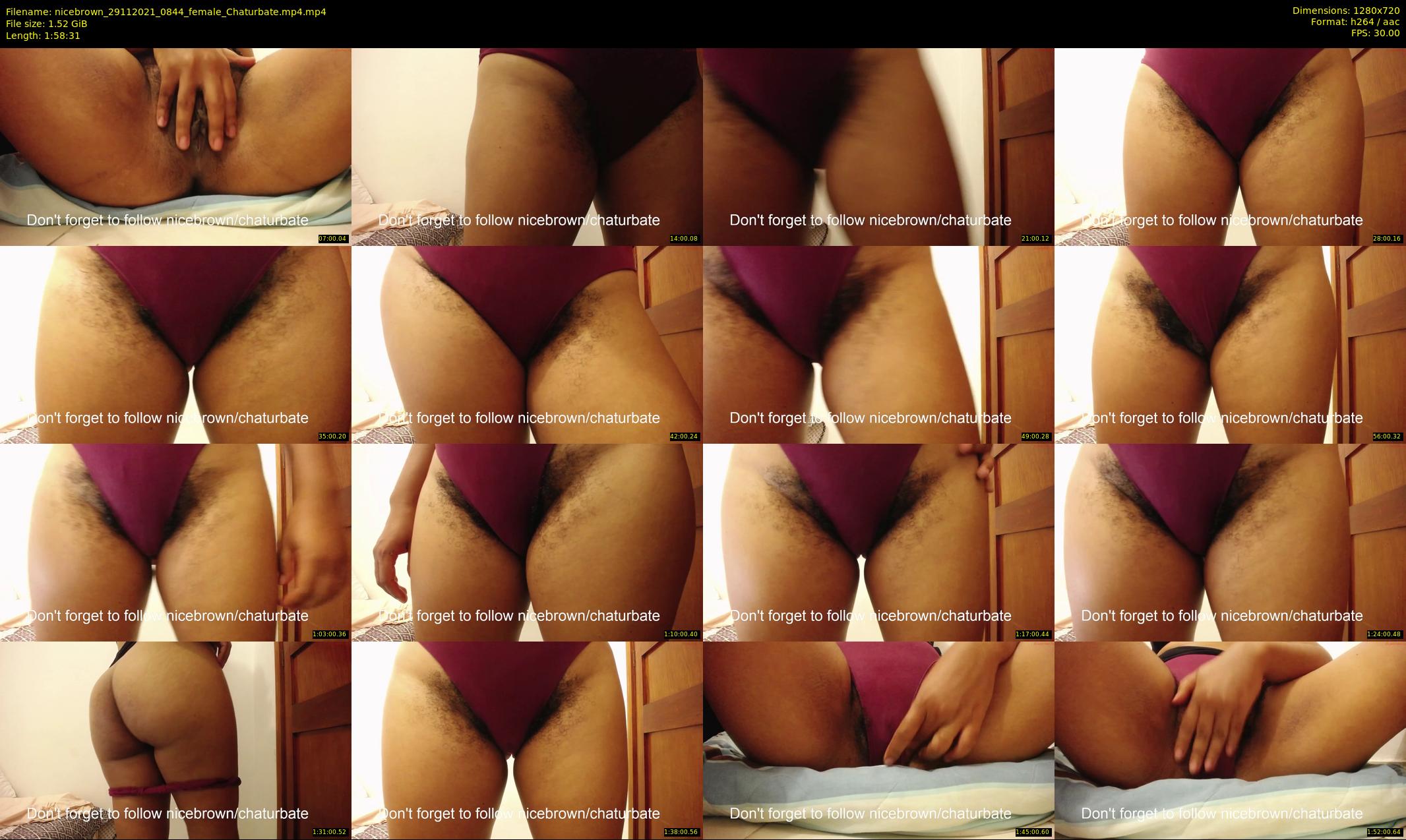 nicebrown — 119 minute Chaturbate female cam show recording, 720p, Nov 29, 2021
