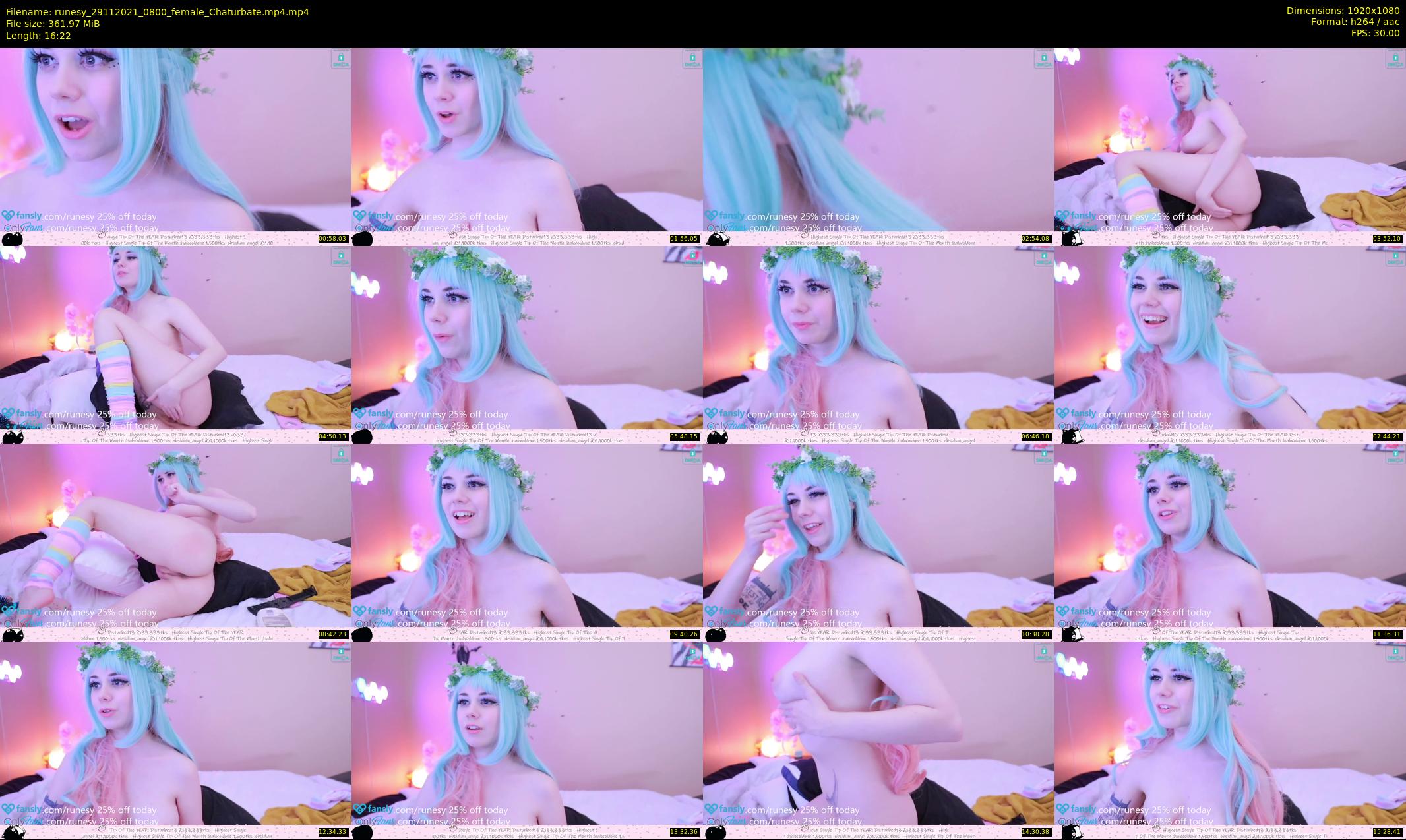 runesy — 17 minute Chaturbate female cam show recording, 1080p, Nov 29, 2021