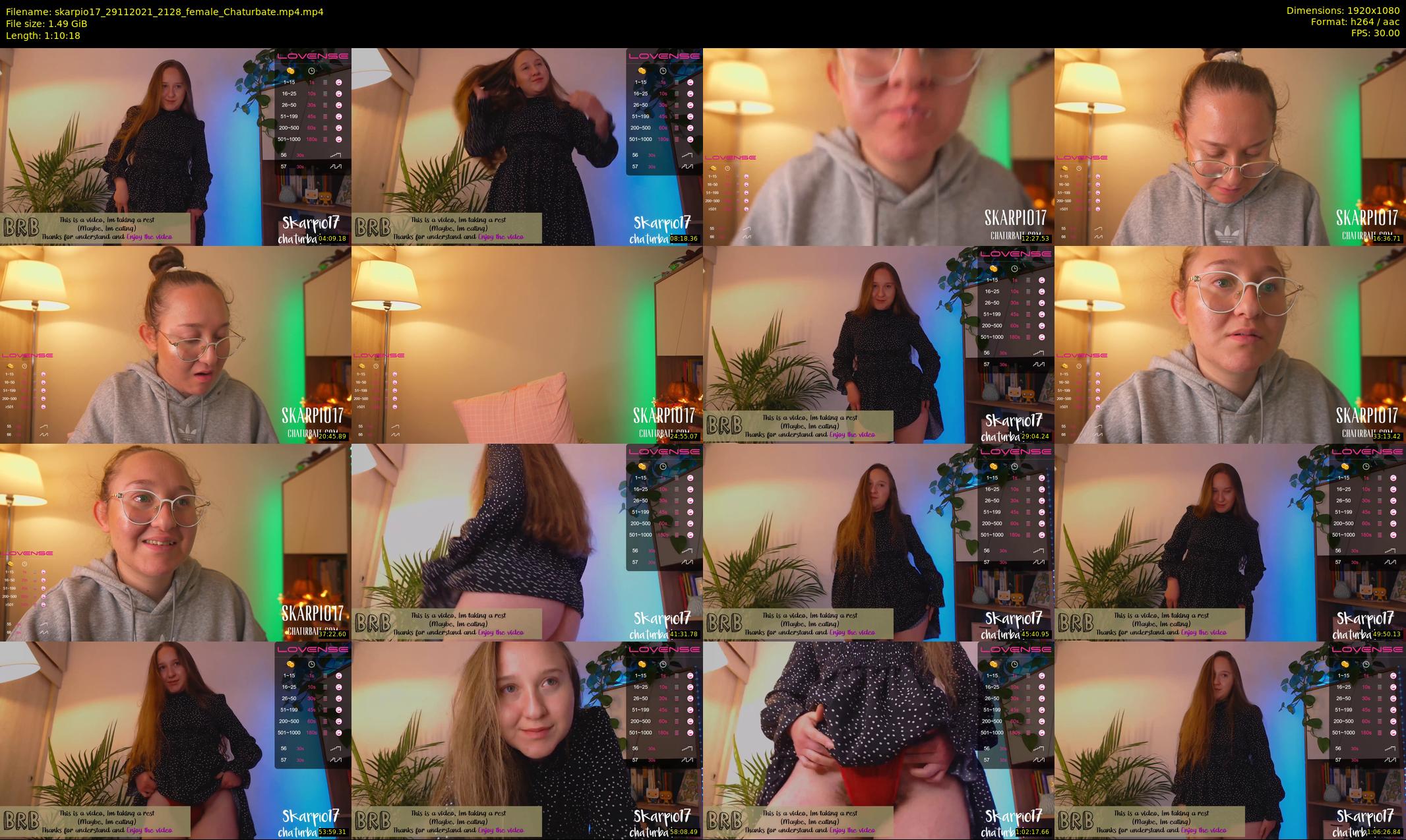 skarpio17 — 71 minute Chaturbate female cam show recording, 1080p, Nov 29, 2021