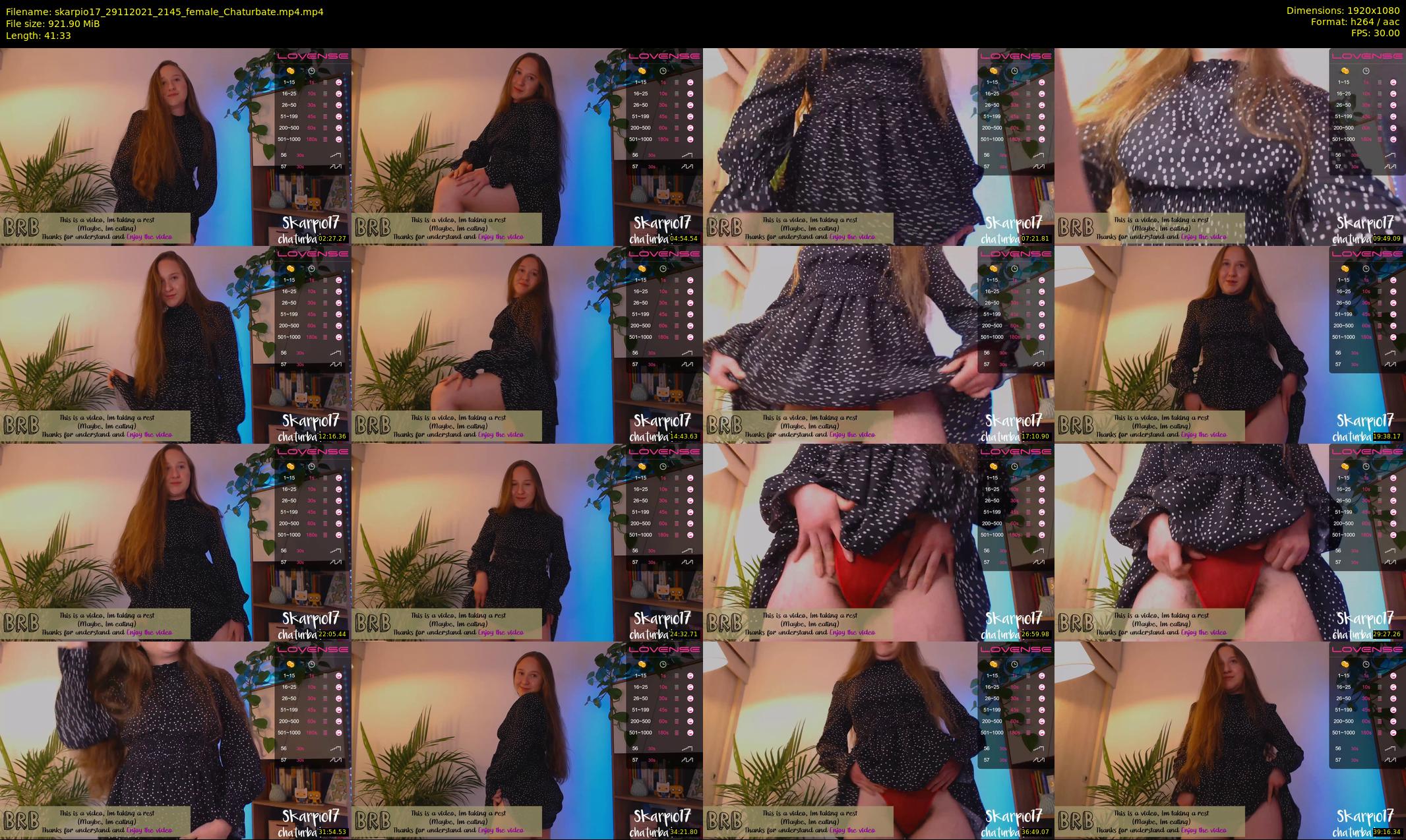 skarpio17 — 42 minute Chaturbate female cam show recording, 1080p, Nov 29, 2021