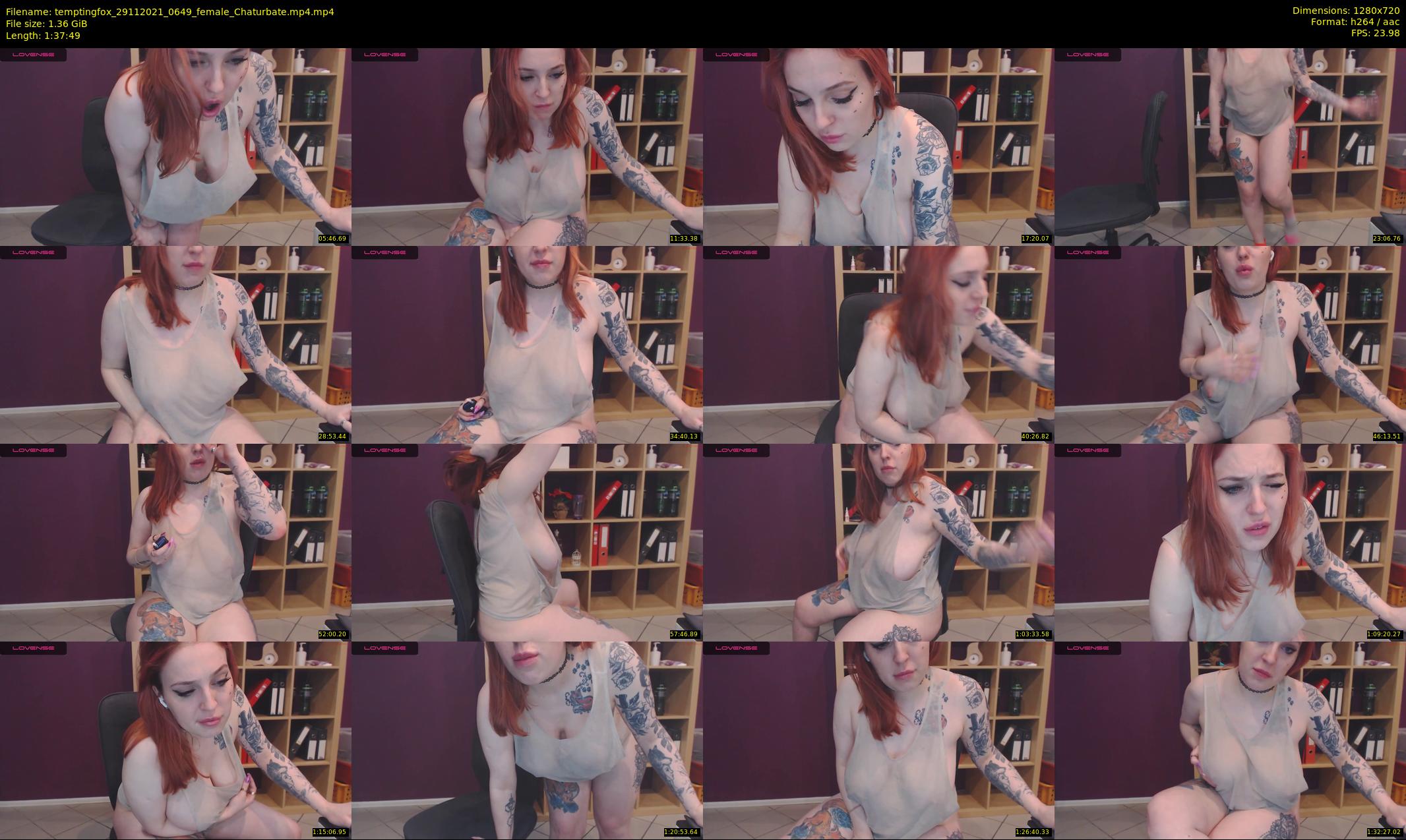 temptingfox — 98 minute Chaturbate female cam show recording, 720p, Nov 29, 2021