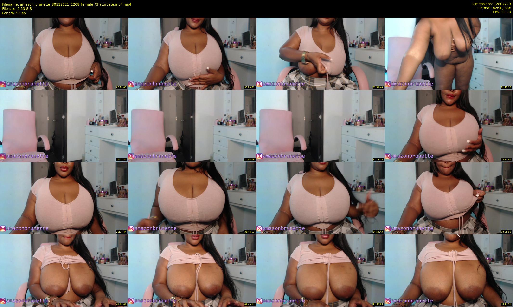 amazon_brunette — 54 minute Chaturbate female cam show recording, 720p, Nov 30, 2021