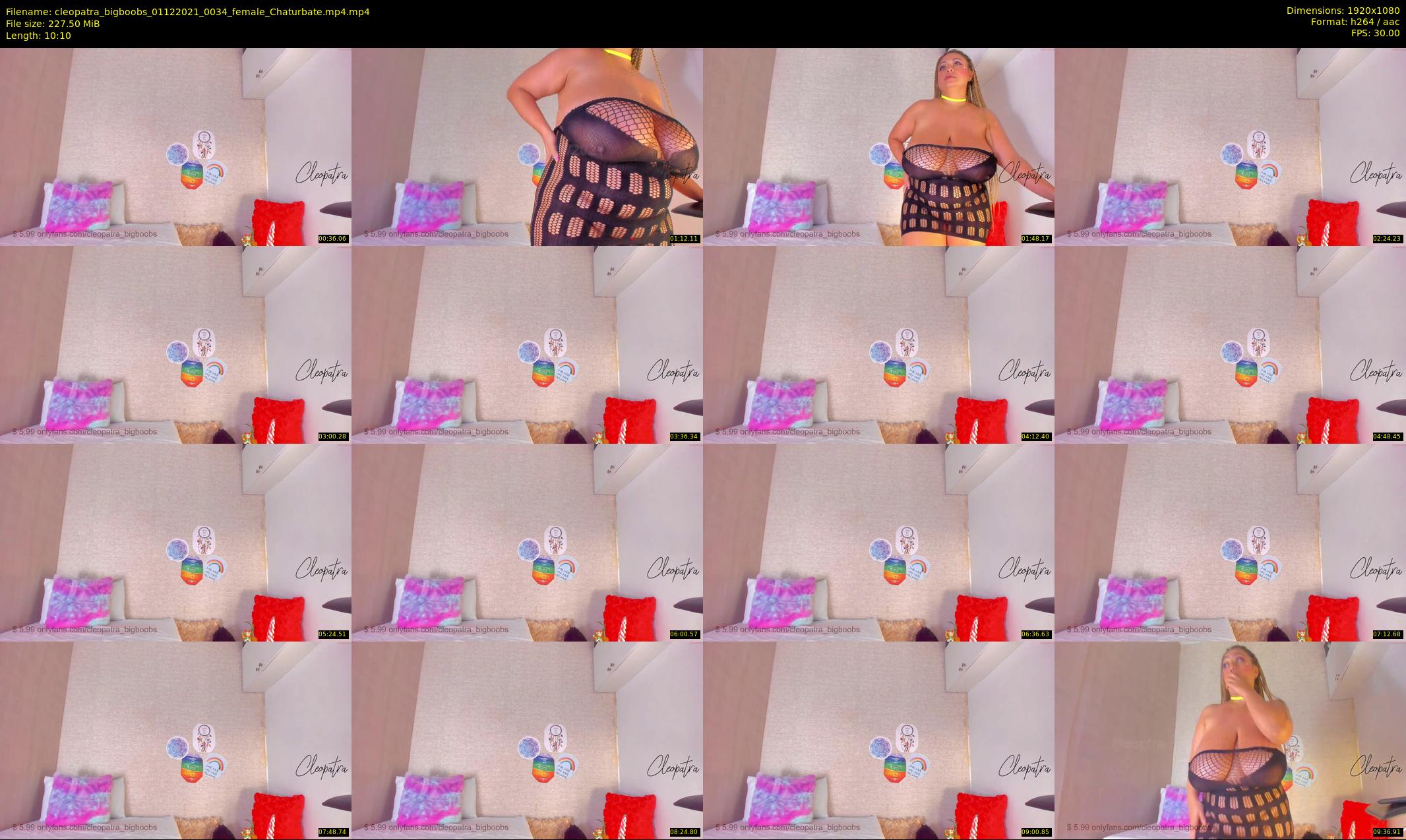 cleopatra_bigboobs — 11 minute Chaturbate female cam show recording, 1080p, Dec 1, 2021