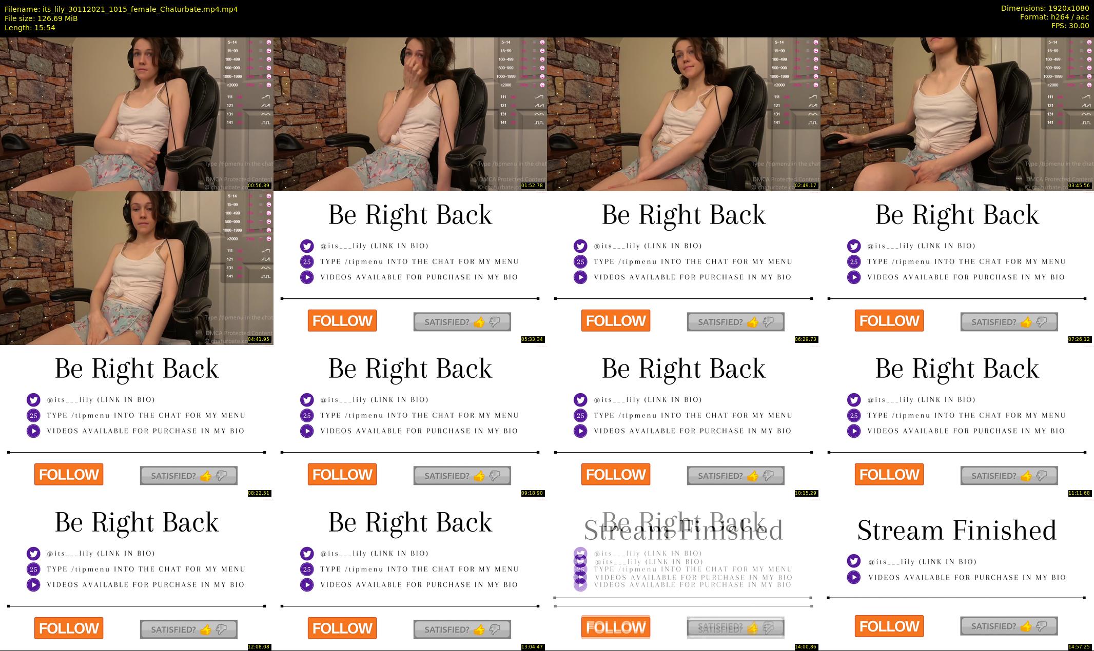 its_lily — 16 minute Chaturbate female cam show recording, 1080p, Nov 30, 2021