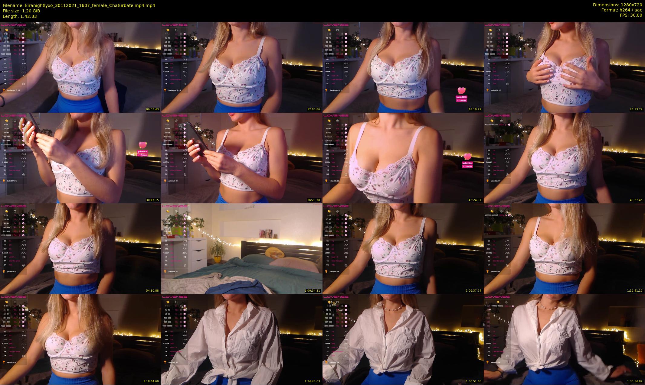kiranightlyxo — 103 minute Chaturbate female cam show recording, 720p, Nov 30, 2021