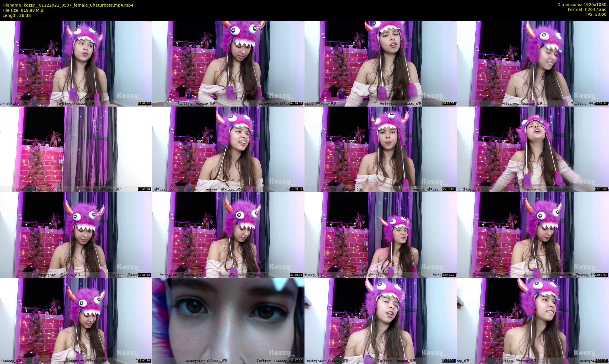 kozzy_ — 37 minute Chaturbate female cam show recording, 1080p, Dec 1, 2021