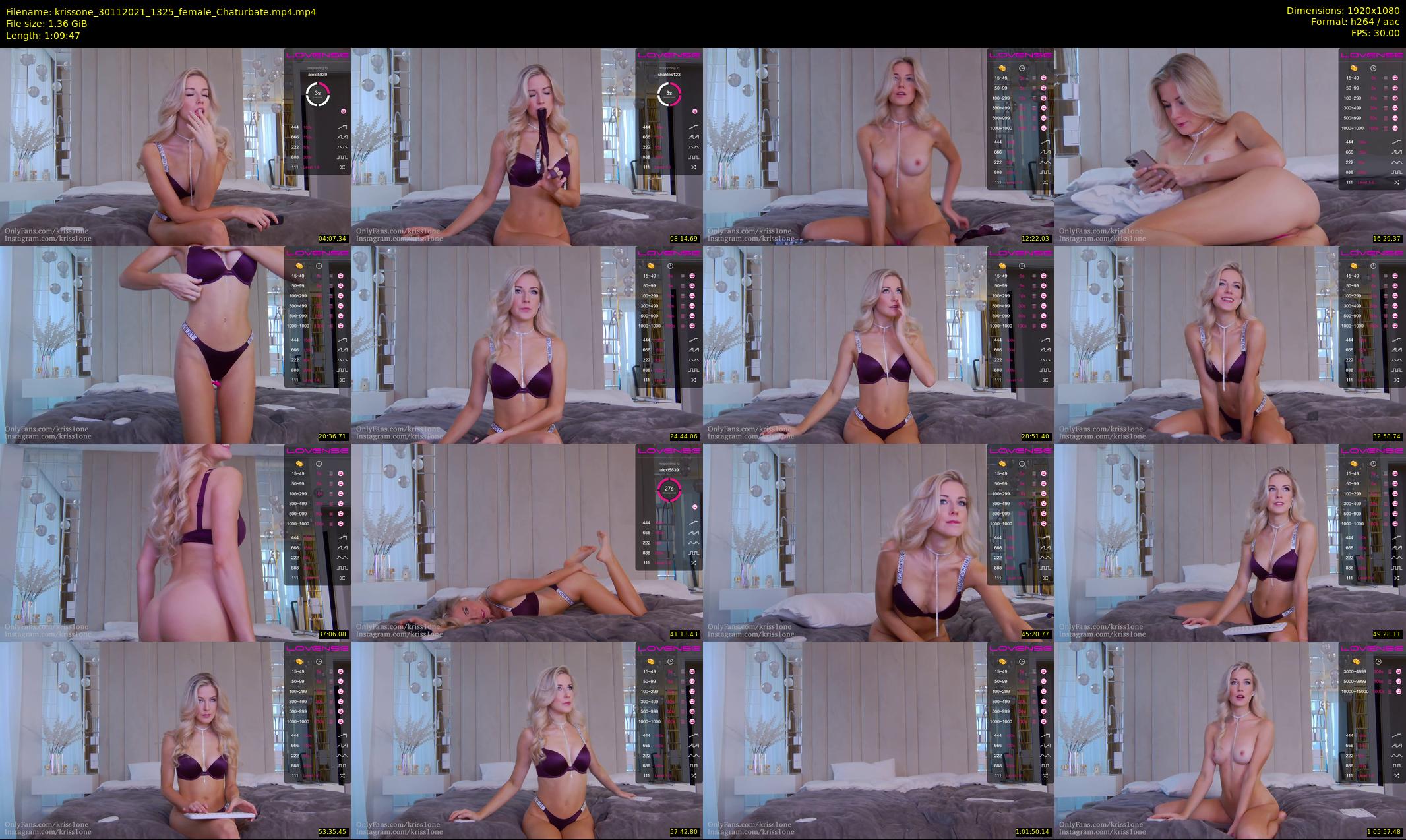 krissone — 70 minute Chaturbate female cam show recording, 1080p, Nov 30, 2021