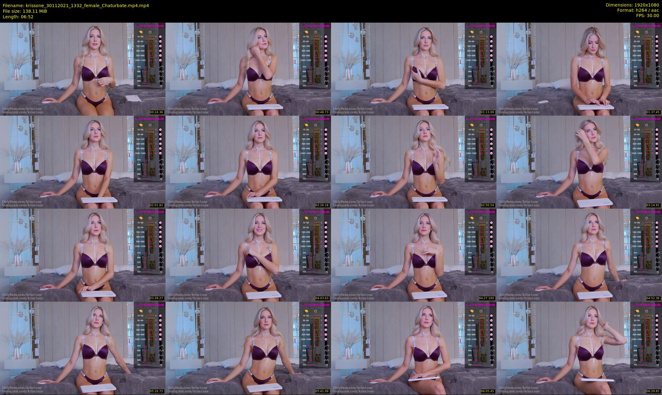 krissone — 7 minute Chaturbate female cam show recording, 1080p, Nov 30, 2021