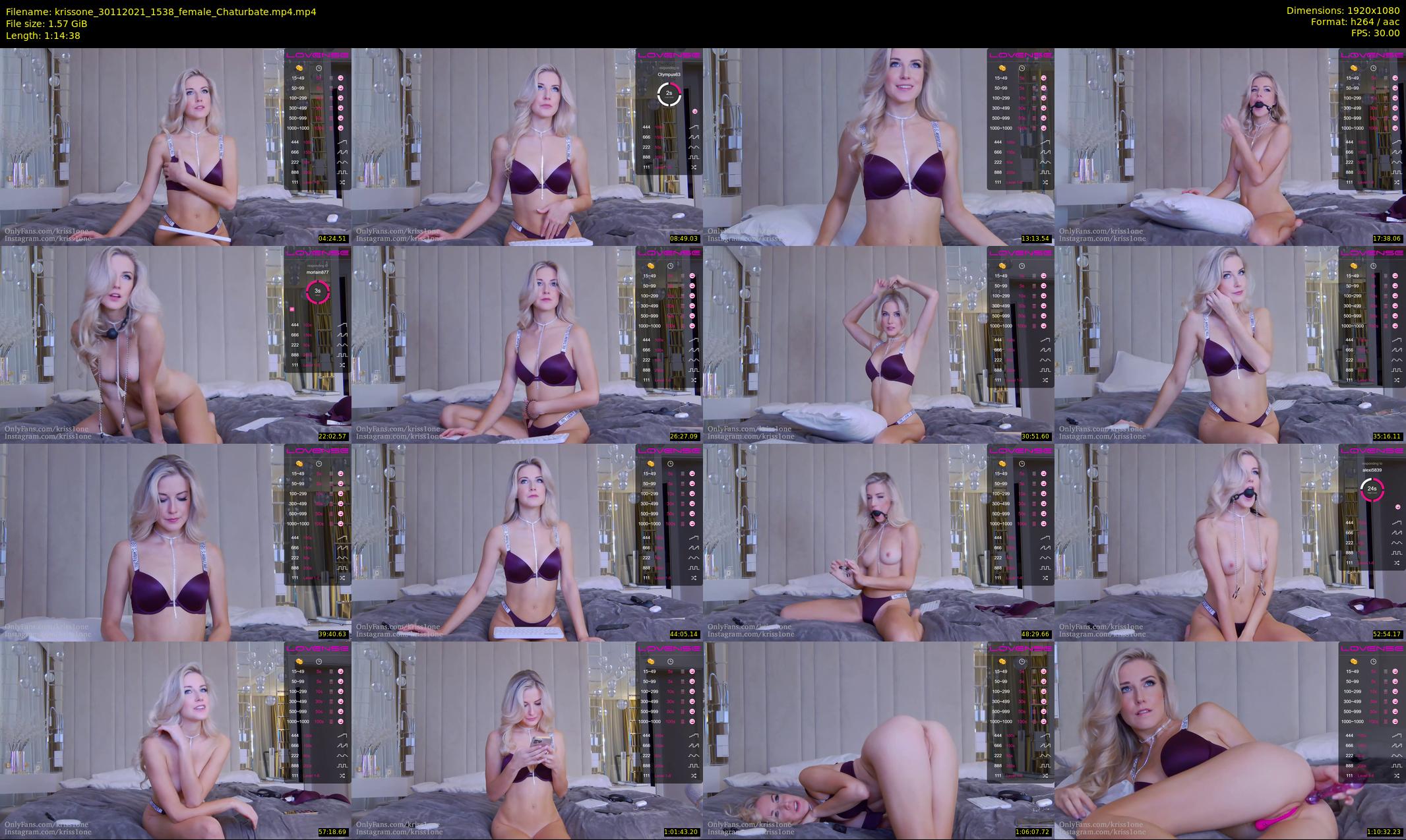 krissone — 75 minute Chaturbate female cam show recording, 1080p, Nov 30, 2021