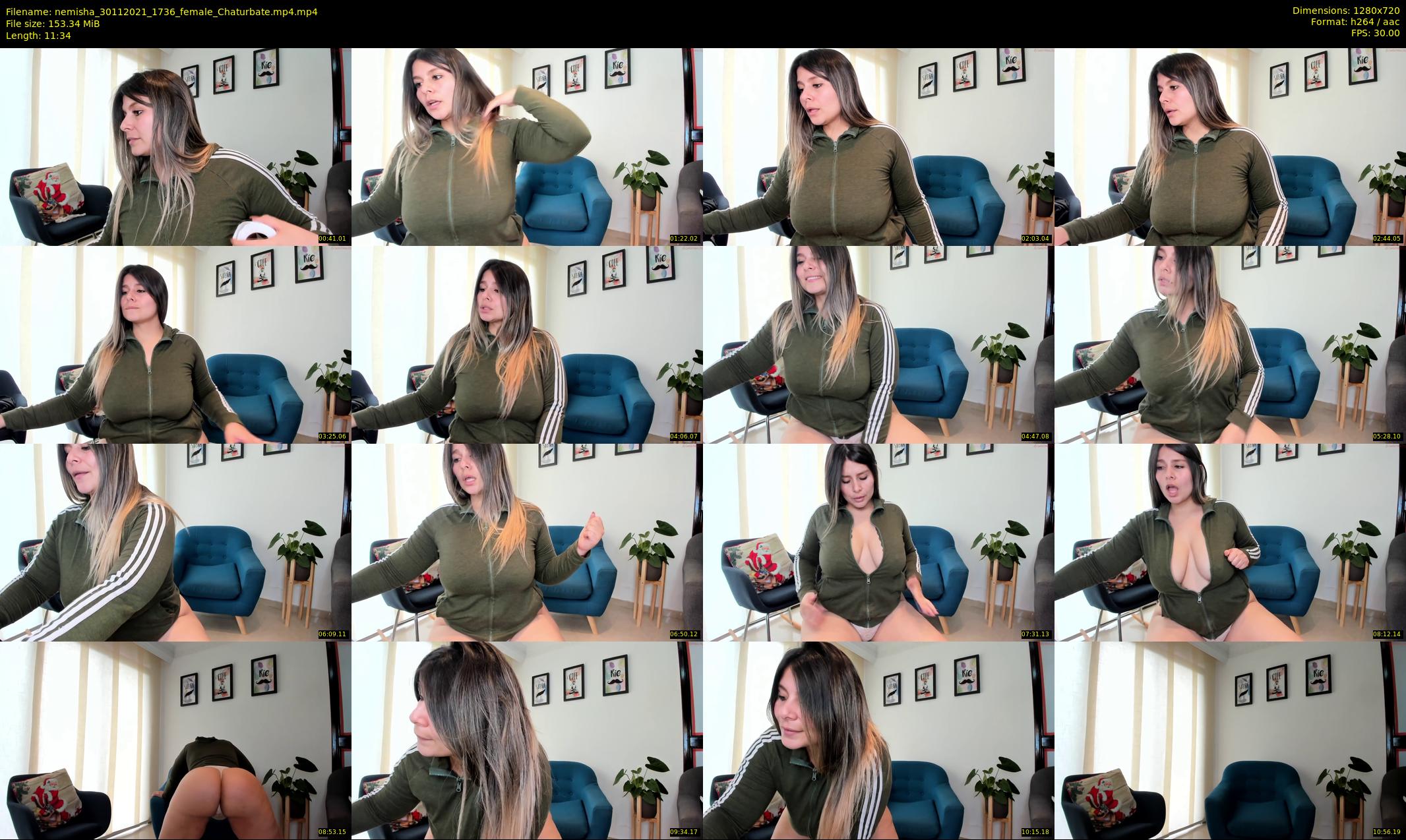 nemisha — 12 minute Chaturbate female cam show recording, 720p, Nov 30, 2021