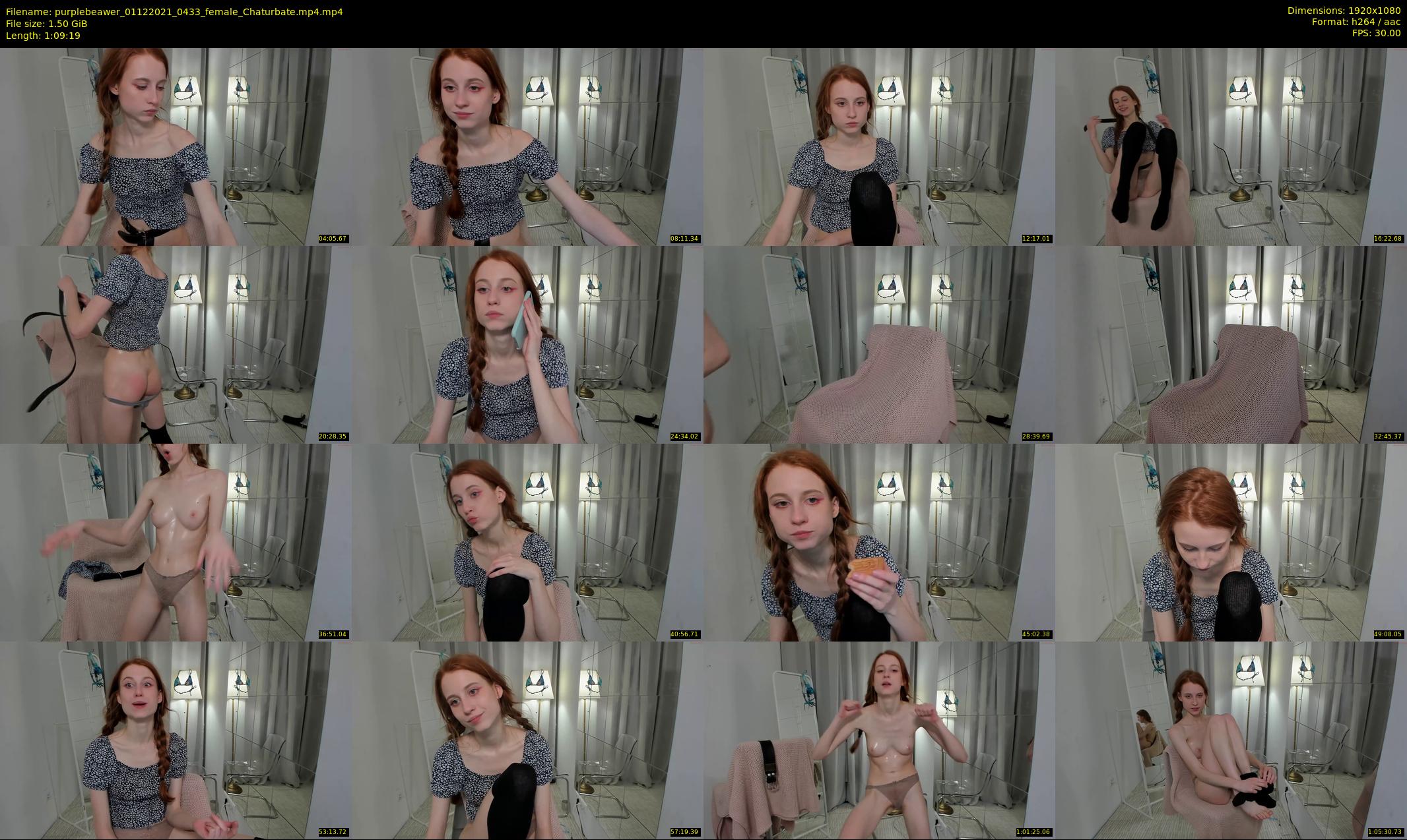 purplebeawer — 70 minute Chaturbate female cam show recording, 1080p, Dec 1, 2021