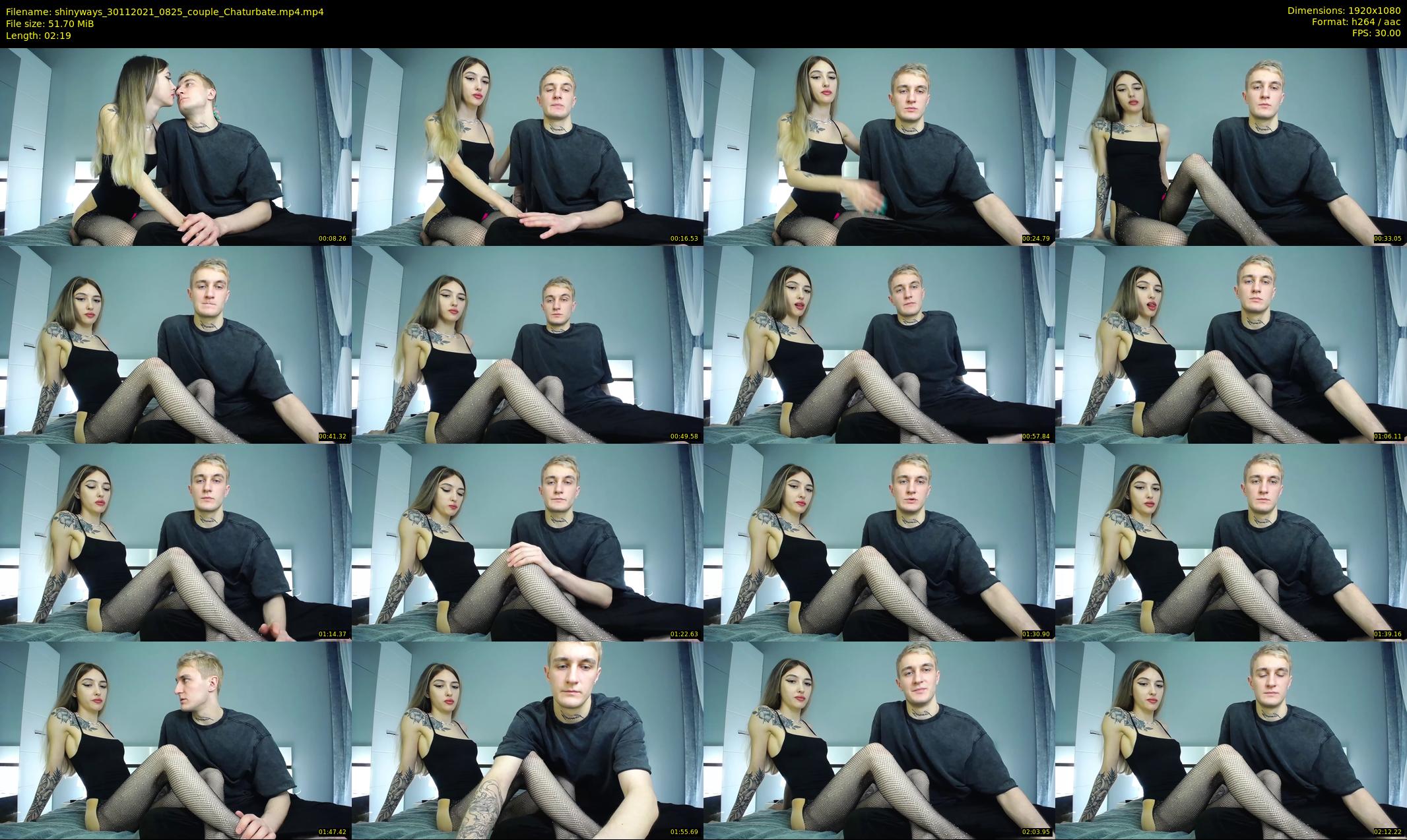 shinyways — 3 minute Chaturbate couple cam show recording, 1080p, Nov 30, 2021