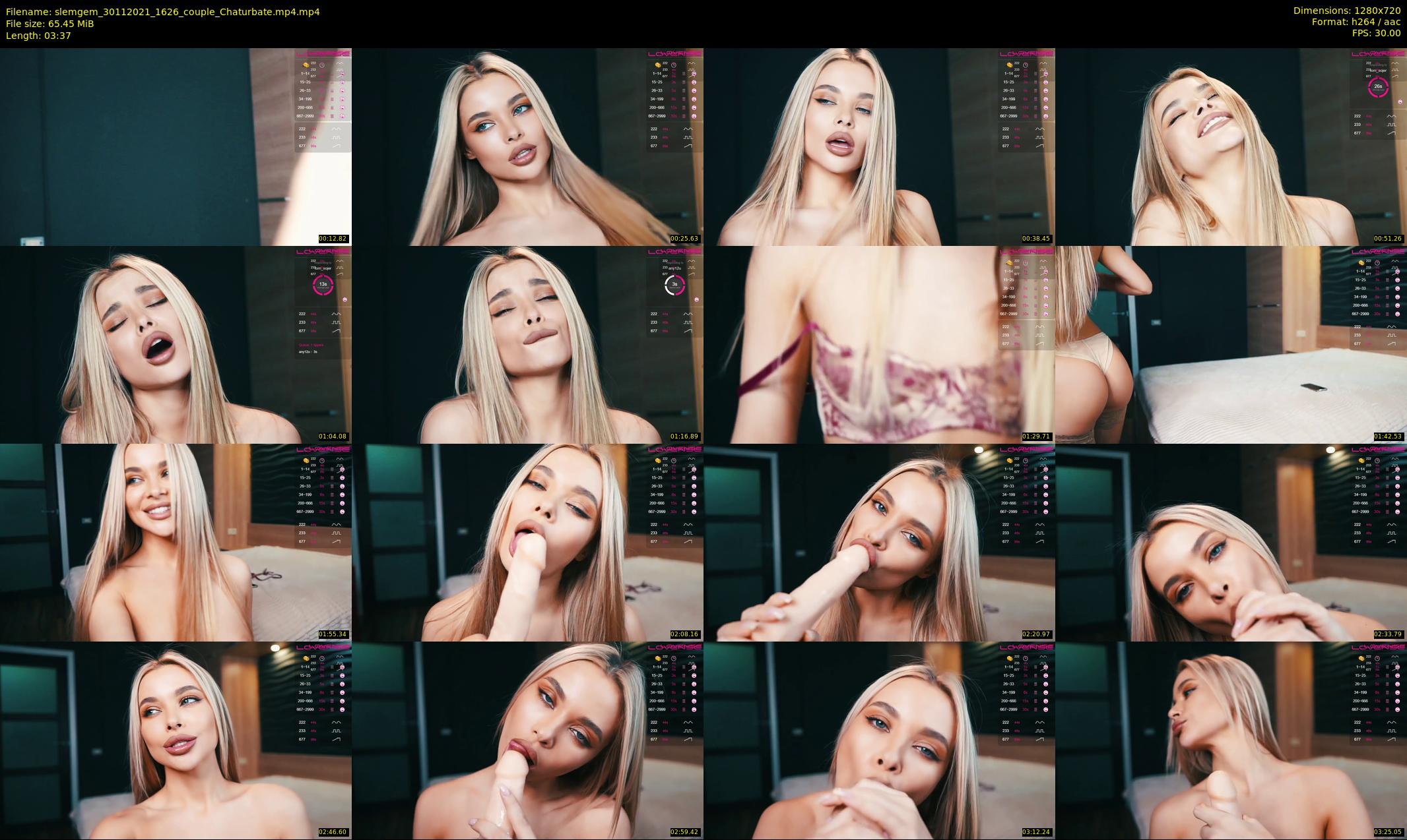 slemgem — 4 minute Chaturbate couple cam show recording, 720p, Nov 30, 2021