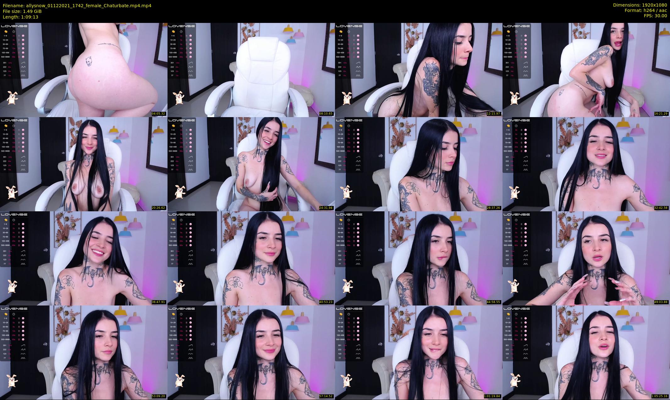 allysnow — 70 minute Chaturbate female cam show recording, 1080p, Dec 1, 2021