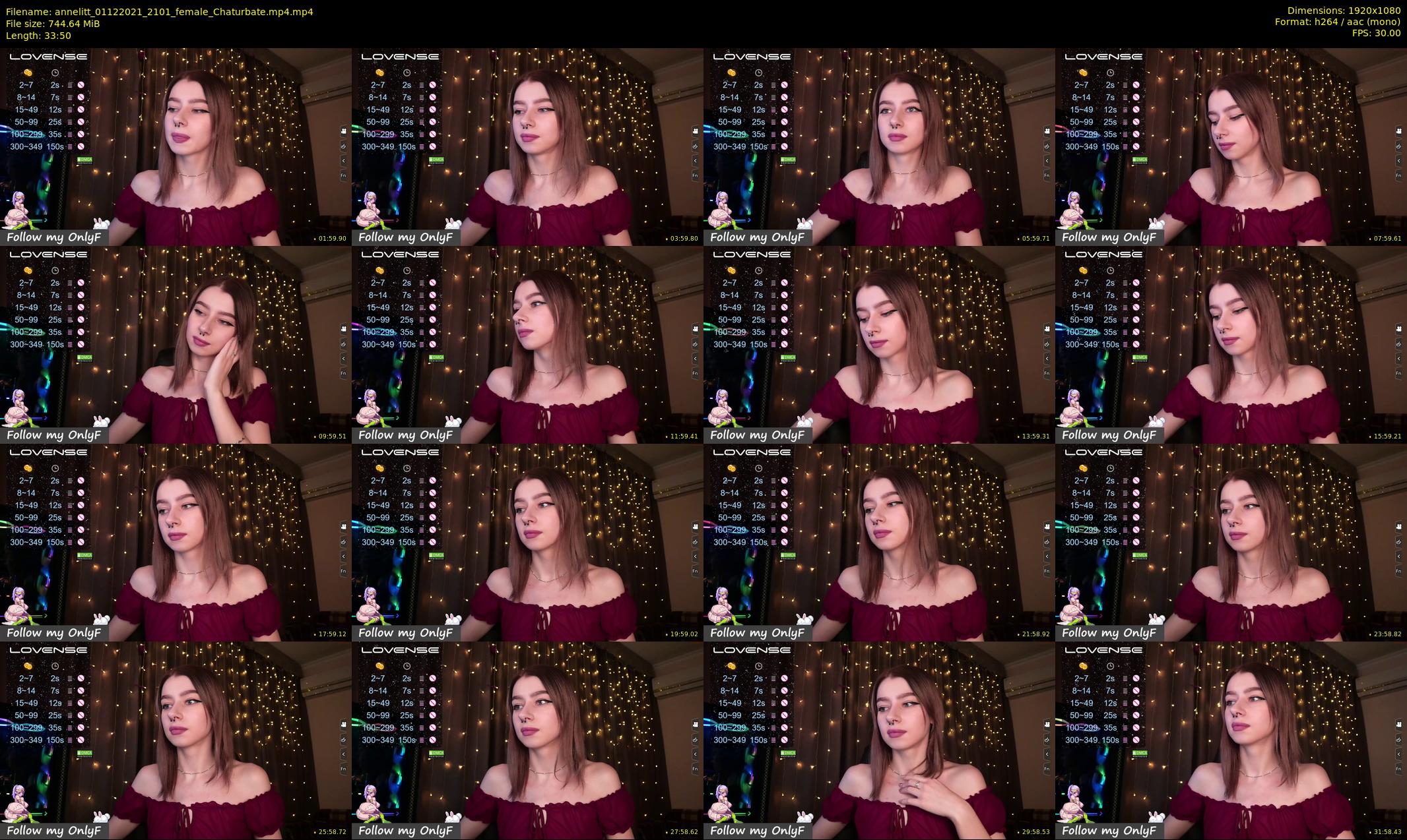 annelitt — 34 minute Chaturbate female cam show recording, 1080p, Dec 1, 2021