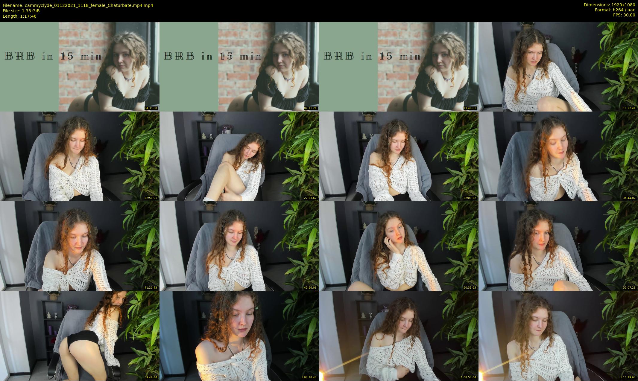 cammyclyde — 78 minute Chaturbate female cam show recording, 1080p, Dec 1, 2021