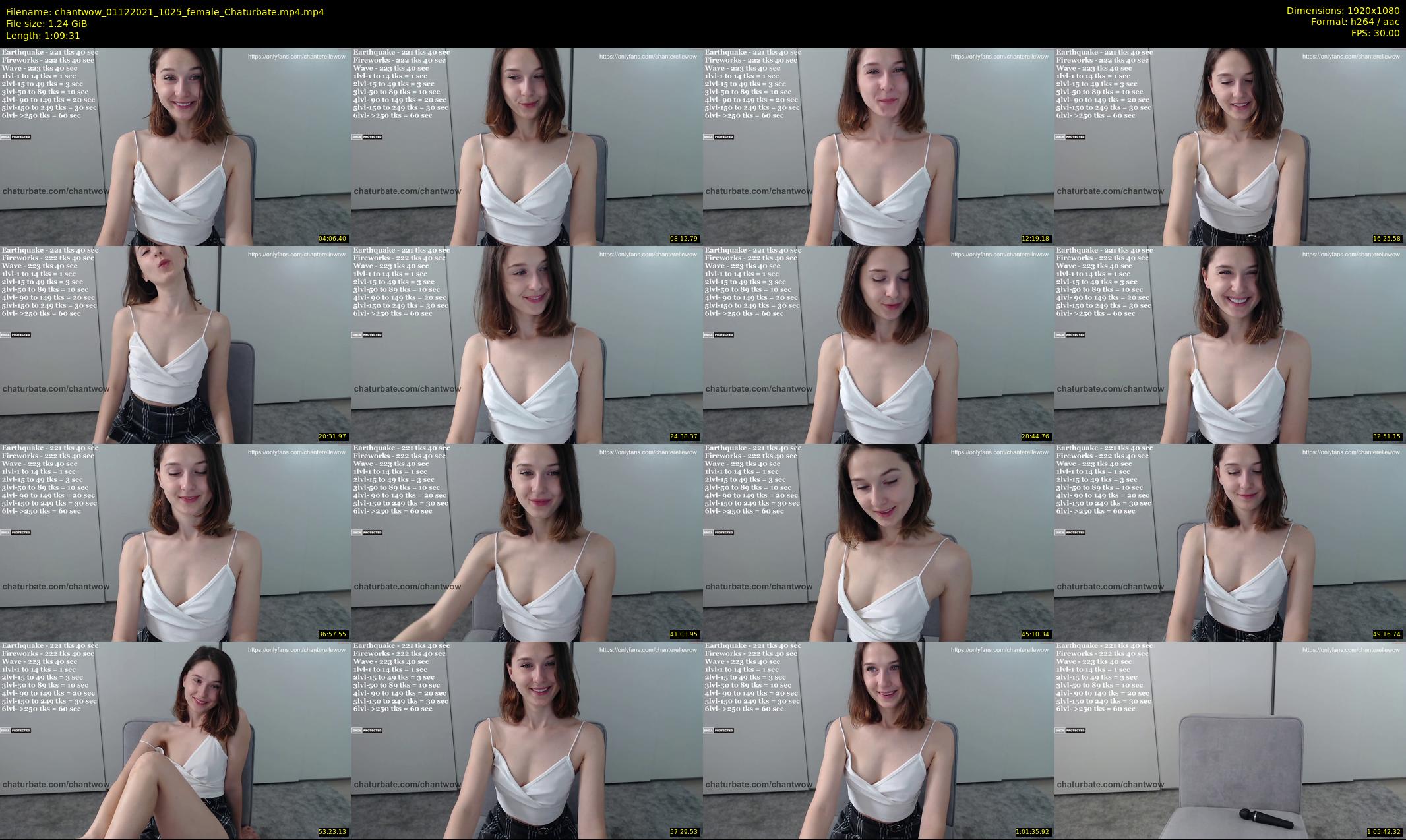chantwow — 70 minute Chaturbate female cam show recording, 1080p, Dec 1, 2021