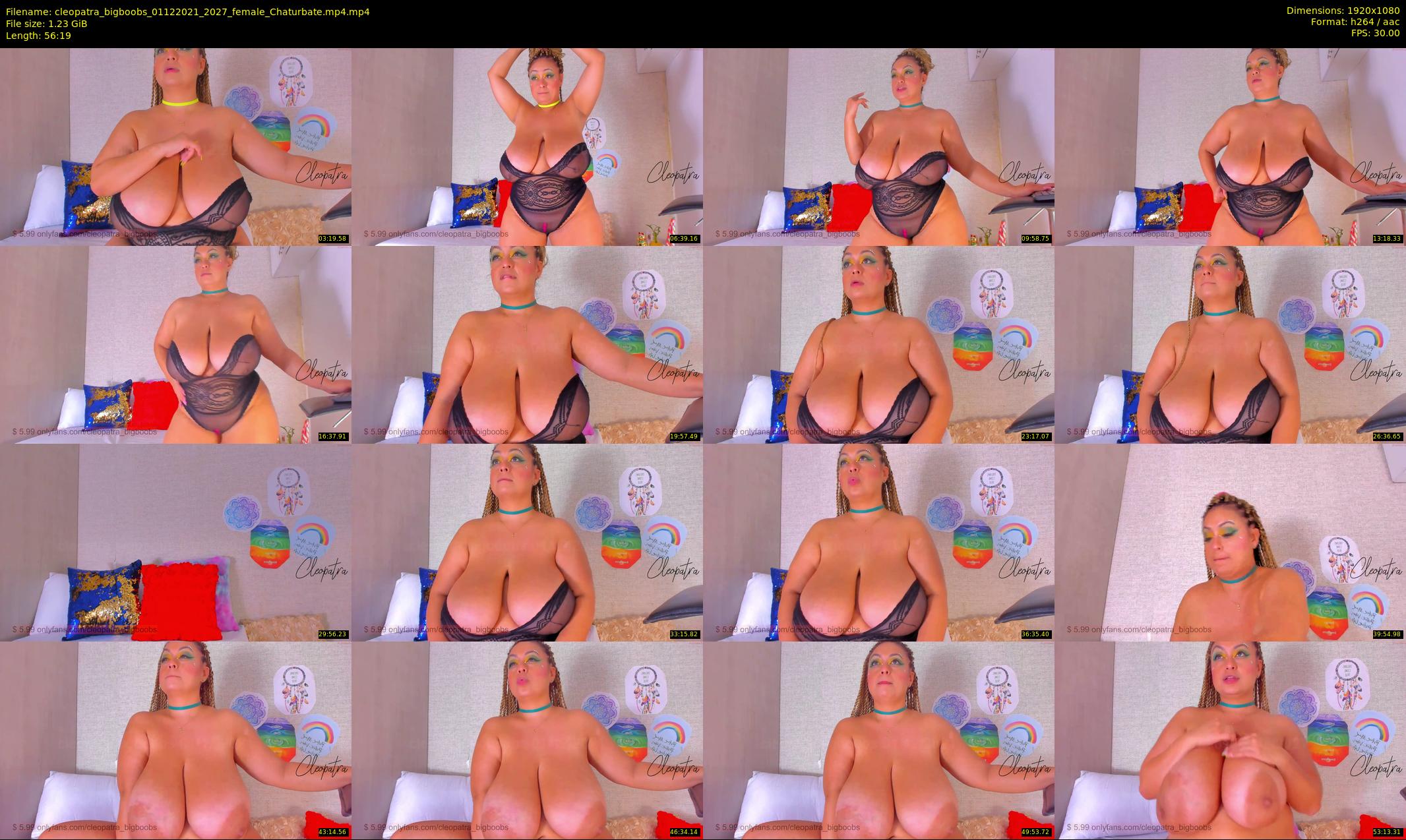 cleopatra_bigboobs — 57 minute Chaturbate female cam show recording, 1080p, Dec 1, 2021