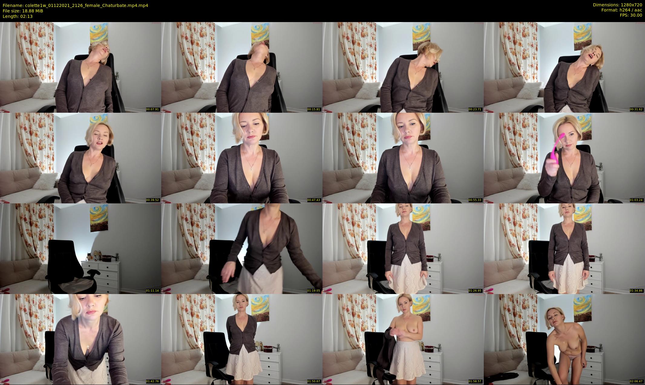 colette1w — 3 minute Chaturbate female cam show recording, 720p, Dec 1, 2021