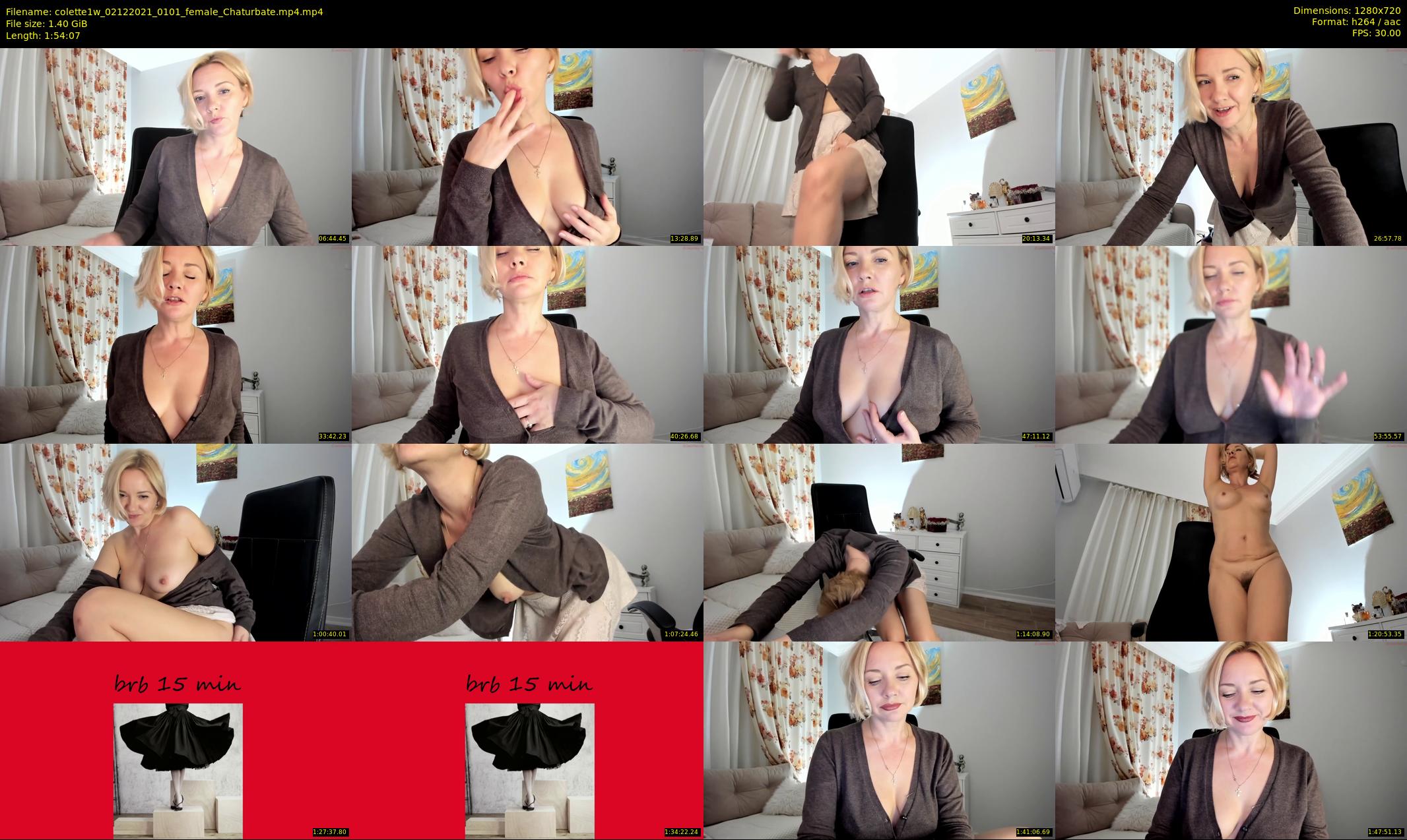 colette1w — 115 minute Chaturbate female cam show recording, 720p, Dec 2, 2021