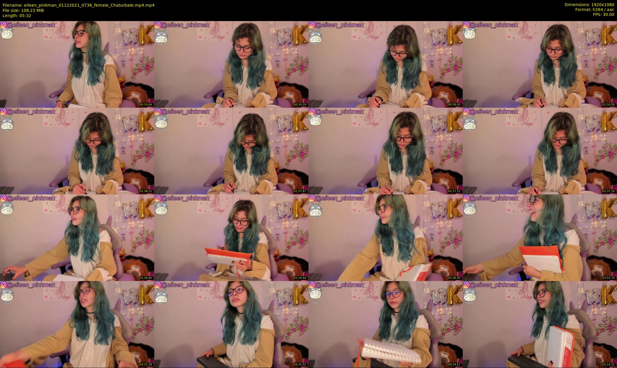 eileen_pinkman — 6 minute Chaturbate female cam show recording, 1080p, Dec 1, 2021