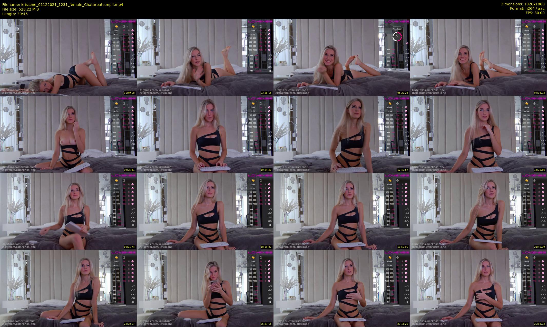 krissone — 31 minute Chaturbate female cam show recording, 1080p, Dec 1, 2021