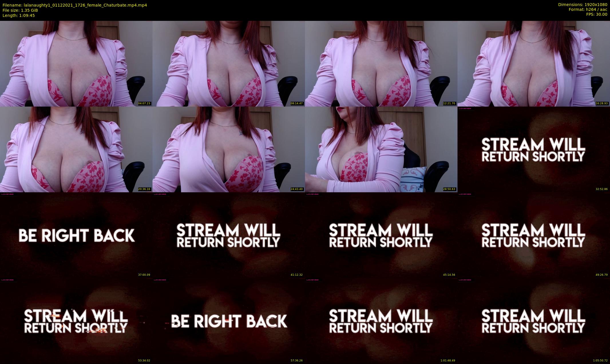 lalanaughty1 — 70 minute Chaturbate female cam show recording, 1080p, Dec 1, 2021