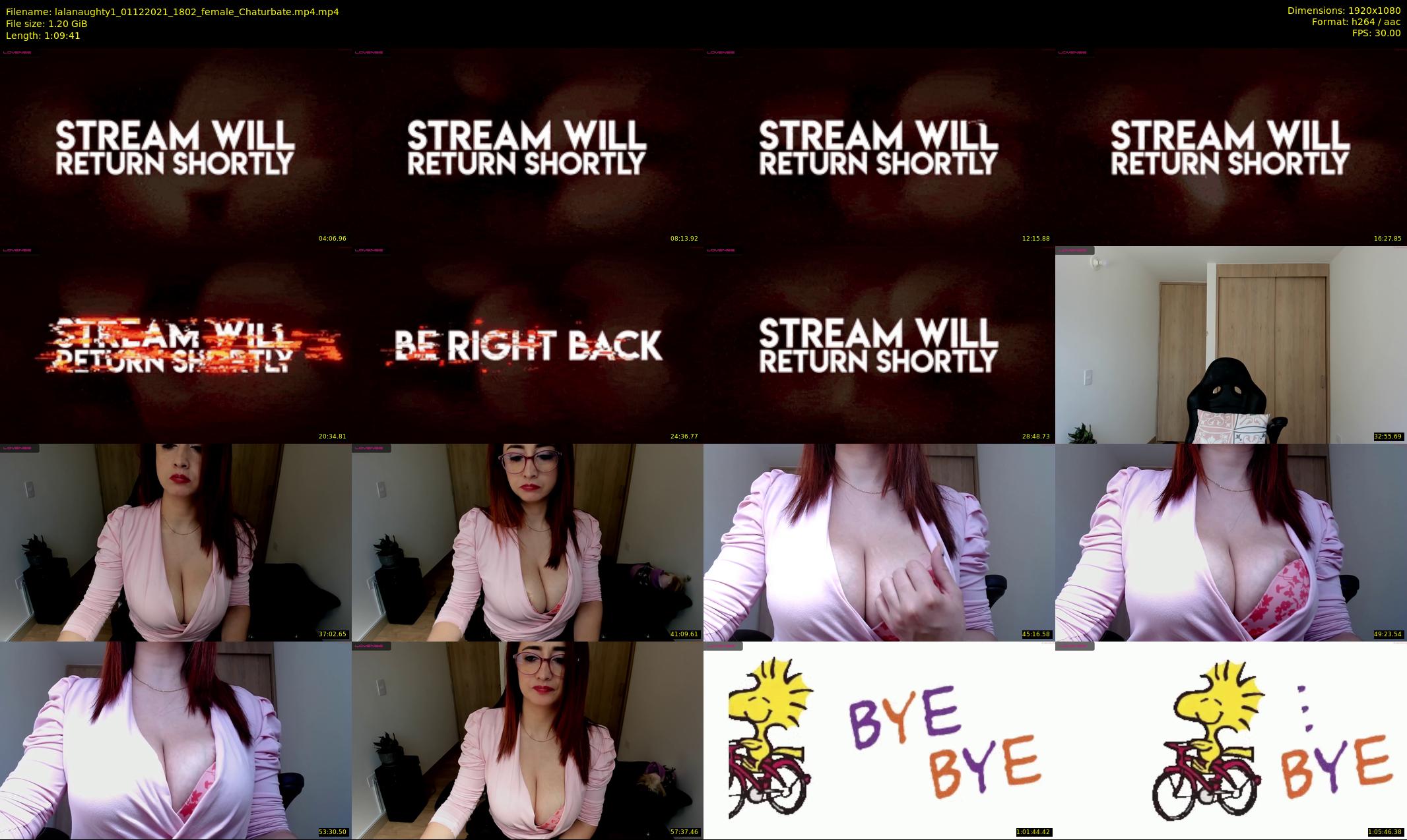 lalanaughty1 — 70 minute Chaturbate female cam show recording, 1080p, Dec 1, 2021