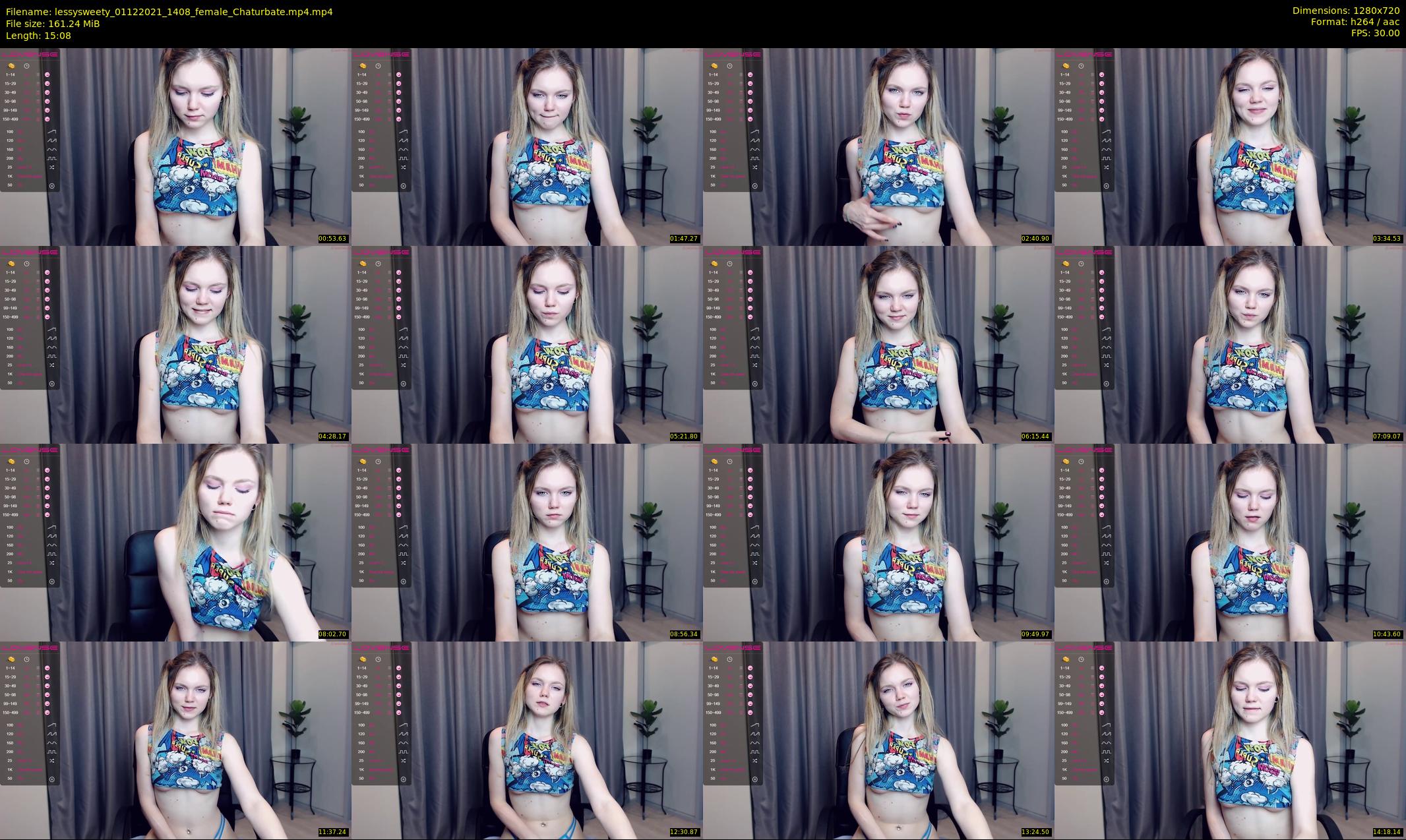 lessysweety — 16 minute Chaturbate female cam show recording, 720p, Dec 1, 2021