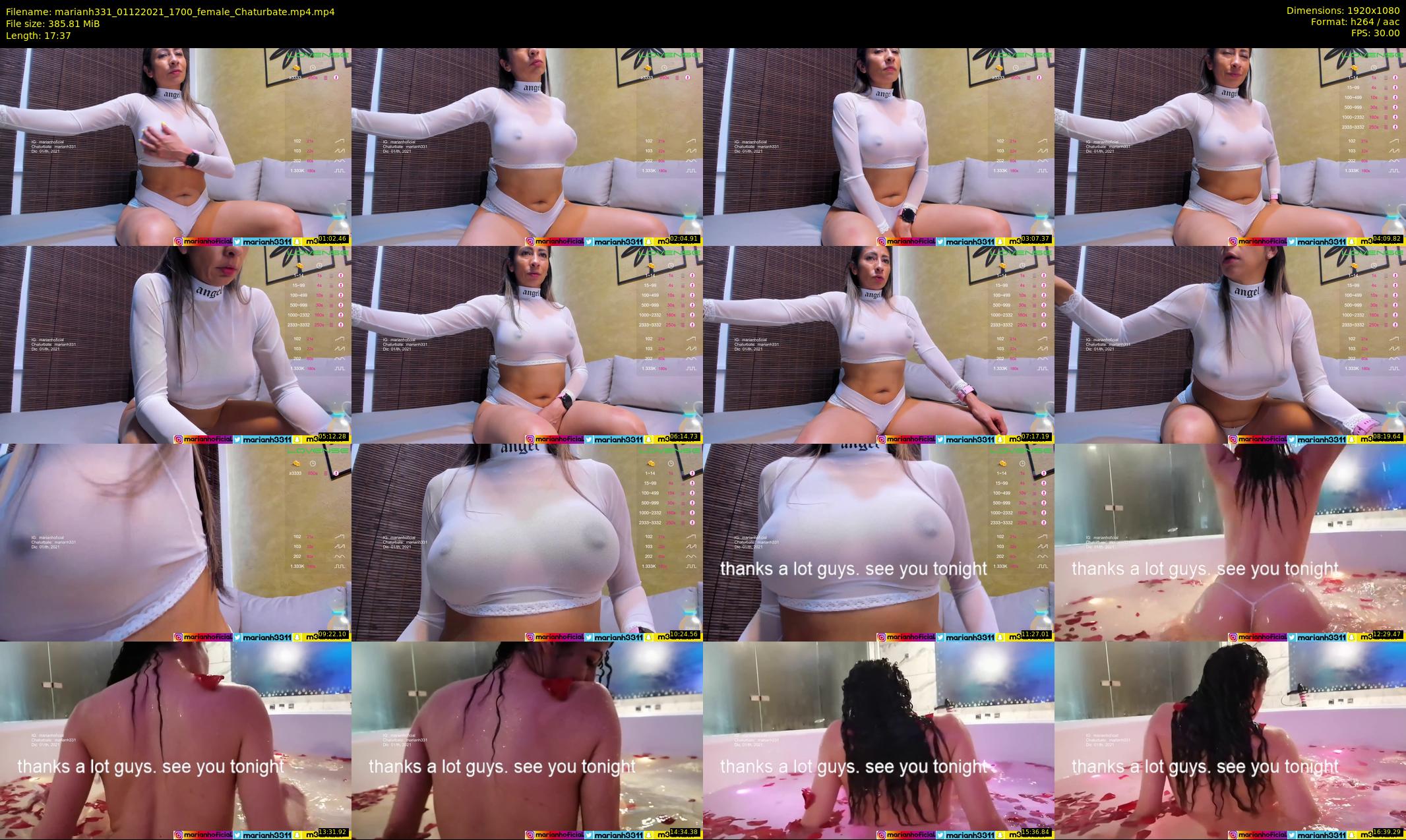 marianh331 — 18 minute Chaturbate female cam show recording, 1080p, Dec 1, 2021