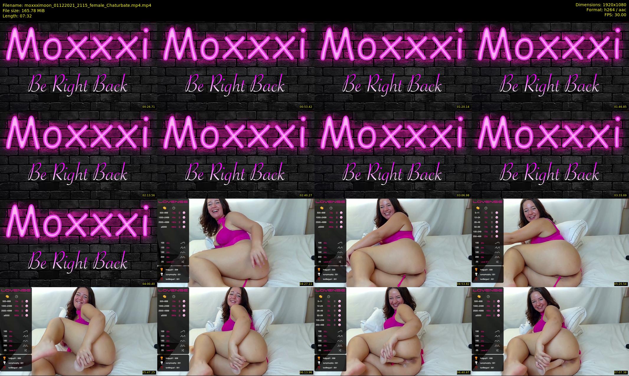 moxxximoon — 8 minute Chaturbate female cam show recording, 1080p, Dec 1, 2021