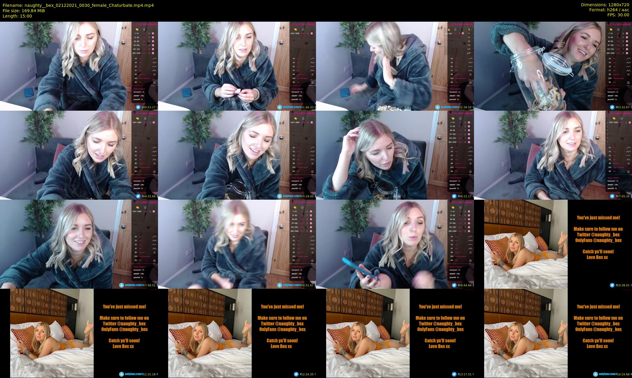 naughty__bex — 15 minute Chaturbate female cam show recording, 720p, Dec 2, 2021