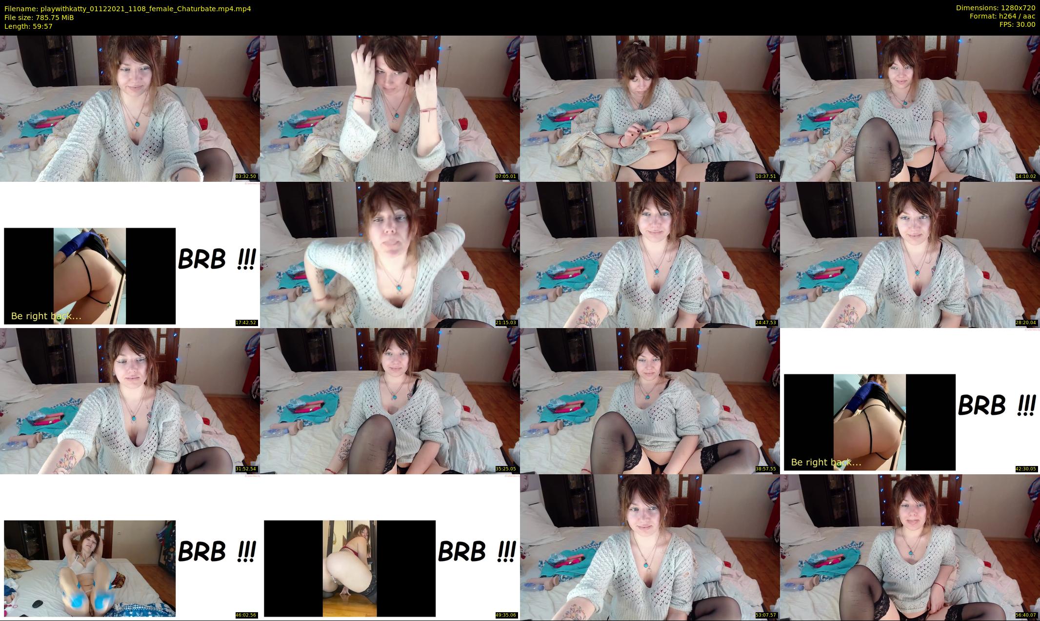 playwithkatty — 60 minute Chaturbate female cam show recording, 720p, Dec 1, 2021