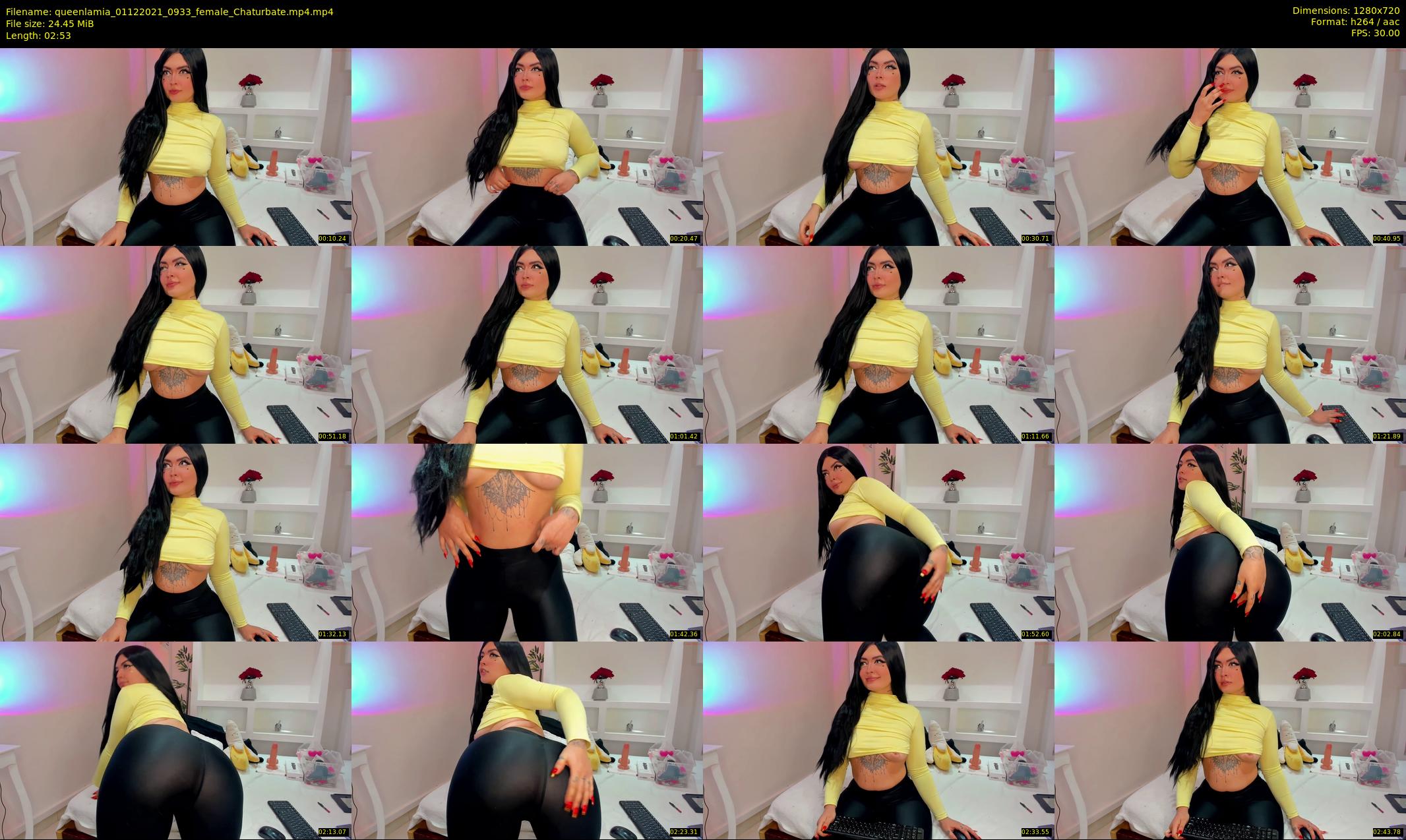 queenlamia — 3 minute Chaturbate female cam show recording, 720p, Dec 1, 2021