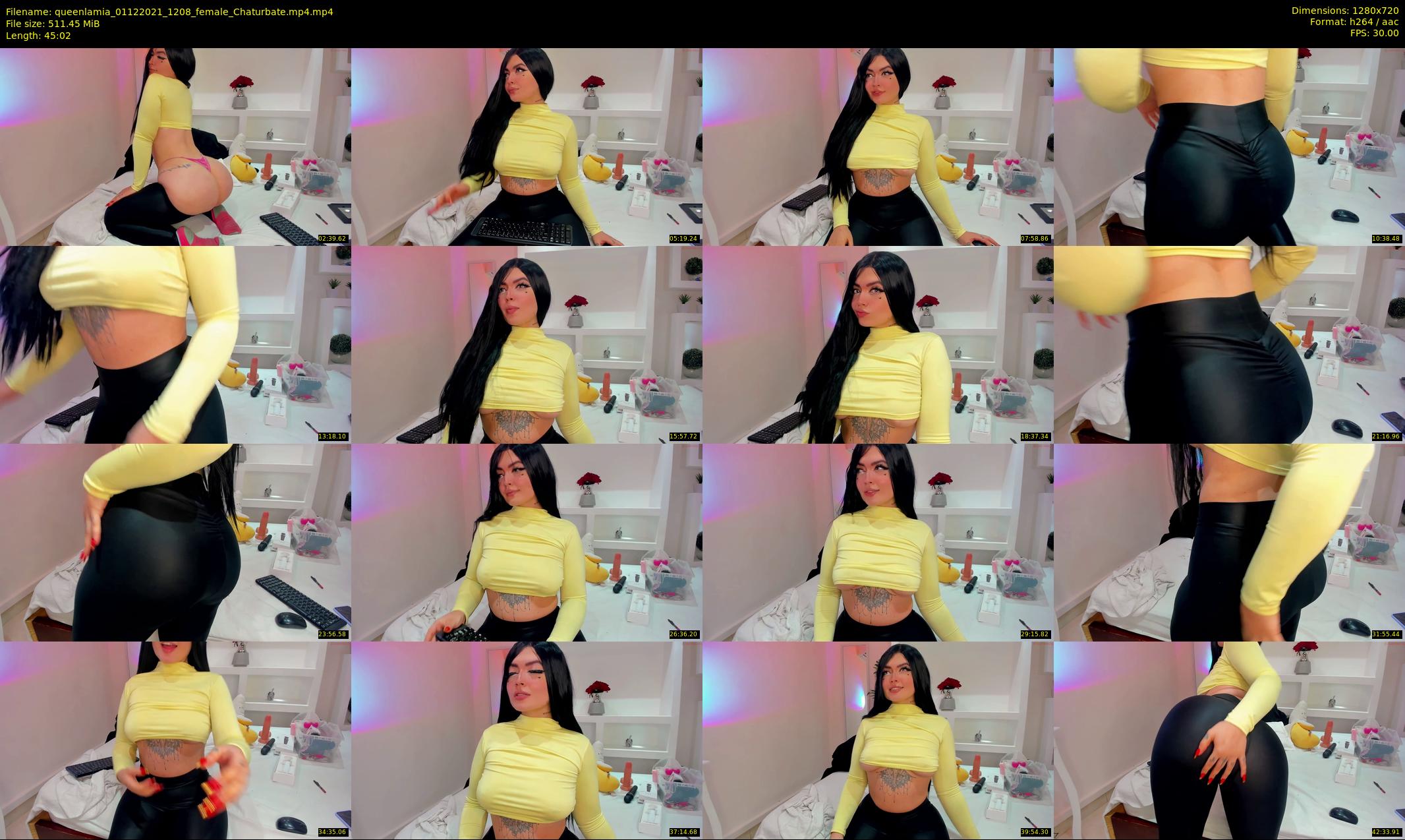 queenlamia — 46 minute Chaturbate female cam show recording, 720p, Dec 1, 2021